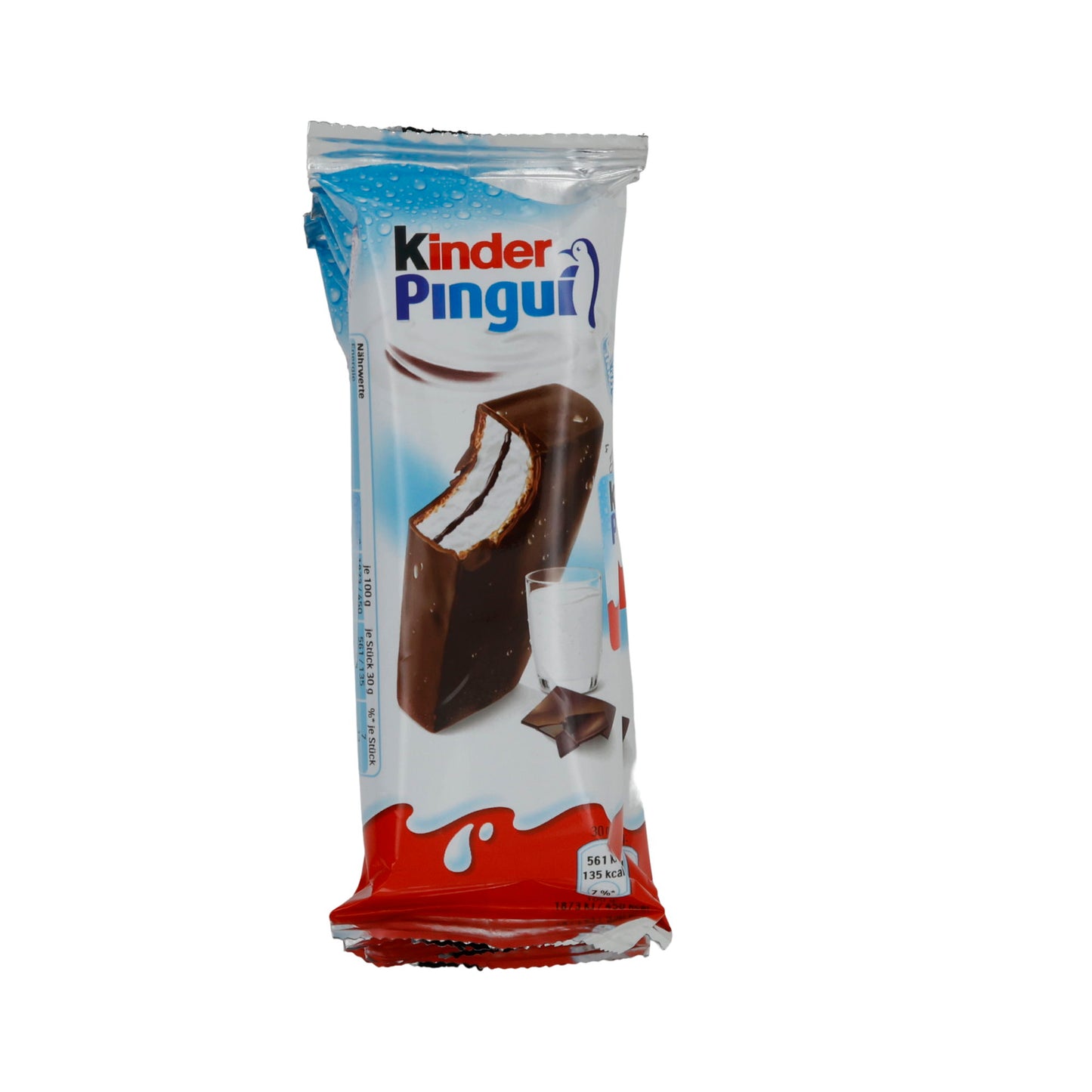 Süt Atıştırmalığı Kinder Pingui | Süt Atıştırmalığı | Çikolata ve Kakao Çekirdeği ile | 4×30 g (120 g)
