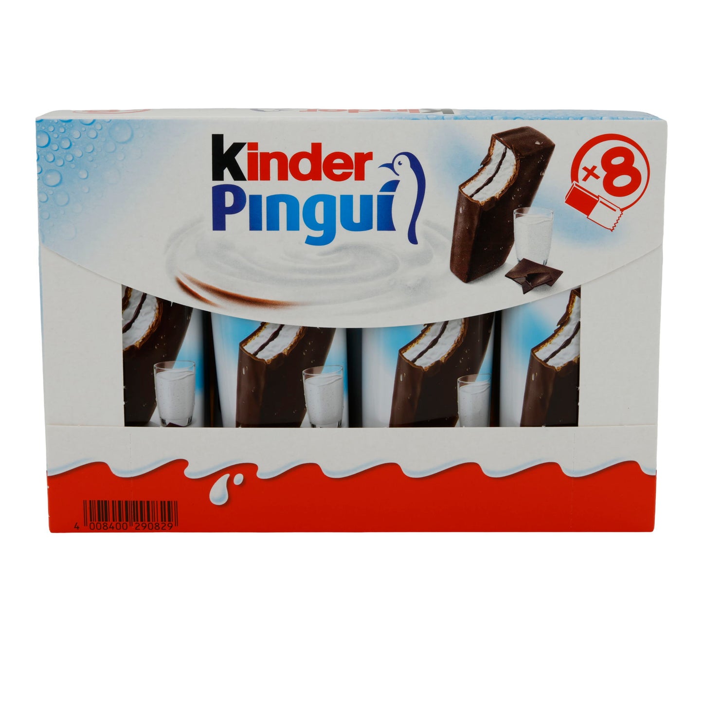 Milchcreme Kinder Pingui | Süt Atıştırmalığı | Kakao tabakası ve çikolata ile | 8×30 g