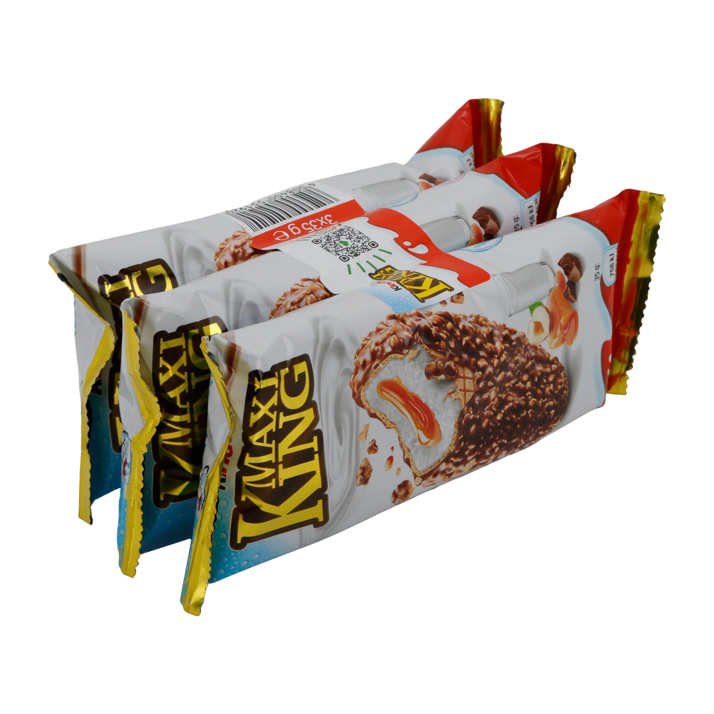 Milch-Snack Kinder Maxi King | Milch-Snack | Mit Karamell und Haselnüssen | 3×35 g (105 g)