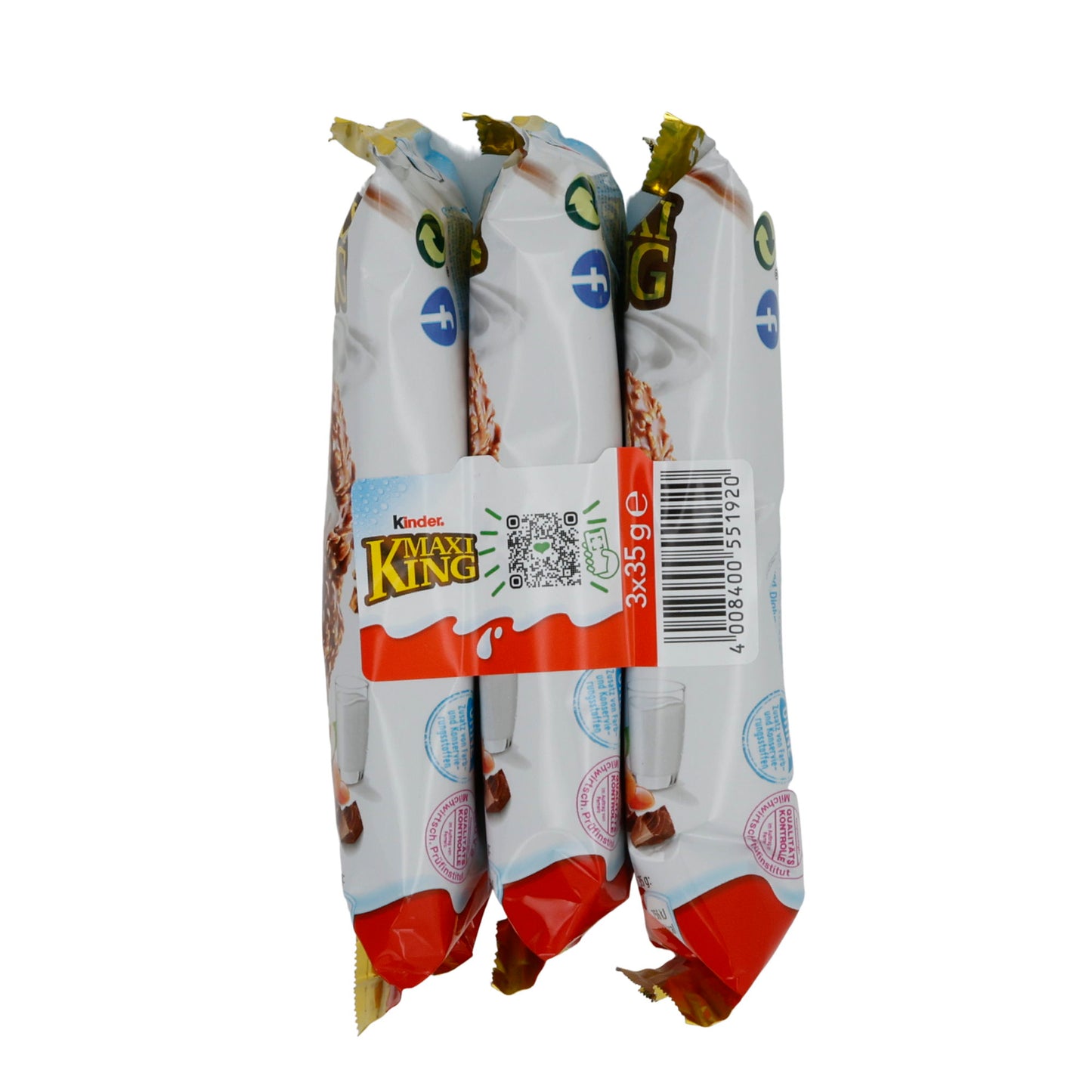 Milch-Snack Kinder Maxi King | Milch-Snack | Mit Karamell und Haselnüssen | 3×35 g (105 g)