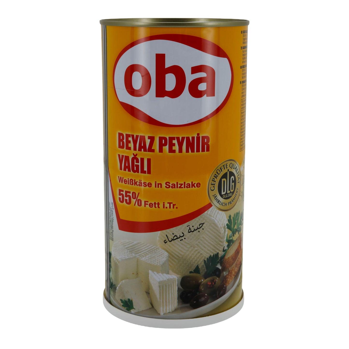 Weißkäse Oba | Weißkäse in Salzlake | Vollfettkäse mit 55 % Fett i. Tr. | 1500 g