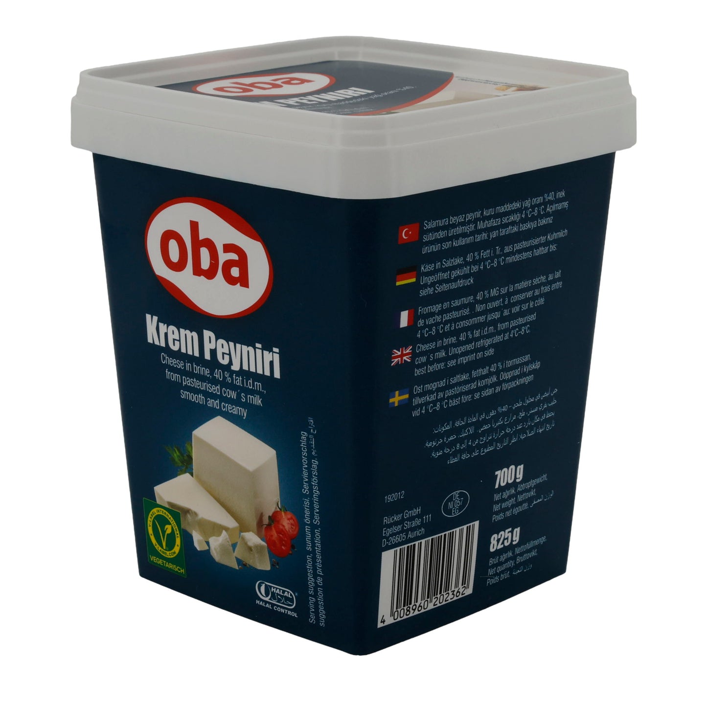 Krem Peyniri Oba | Formaggio bianco | Cremoso in salamoia | 700 g