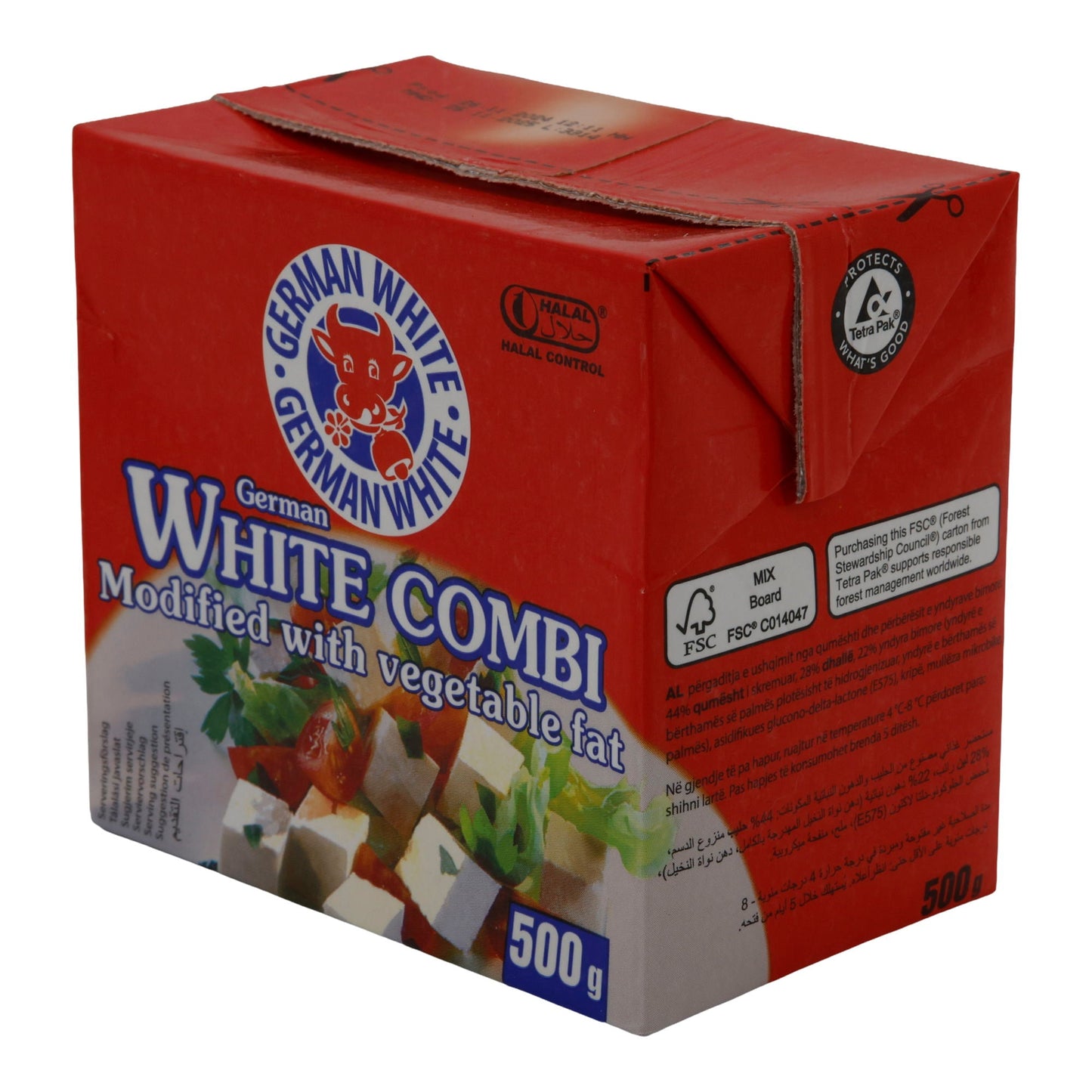Milcherzeugnis German White Combi | Mit pflanzlichen Fetten | Vielseitiger Genuss | 500 g LUCKY COW