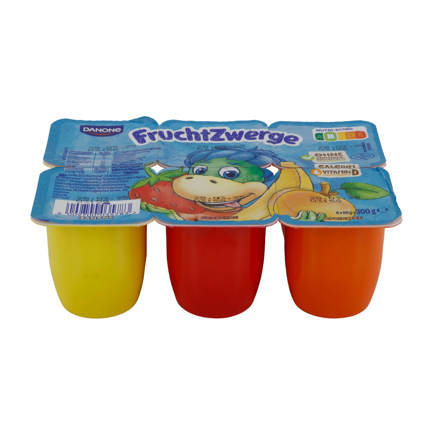 Fruchtquark Danone FruchtZwerge | Cremig | Mit Calcium und Vitamin D | 300 g