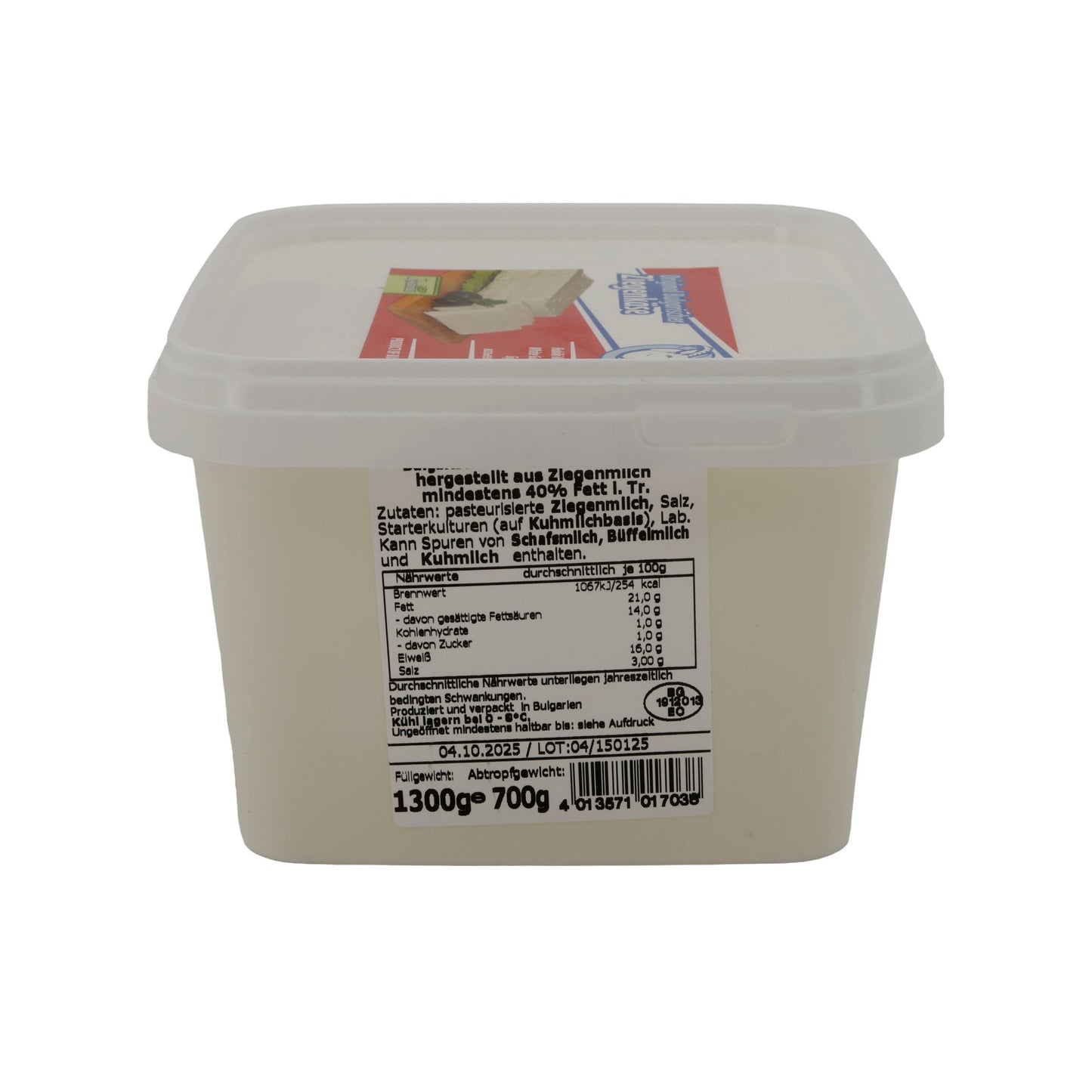 Weißkäse Rodina Original | Bulgarisch | Ziegenmilch | 1300 g