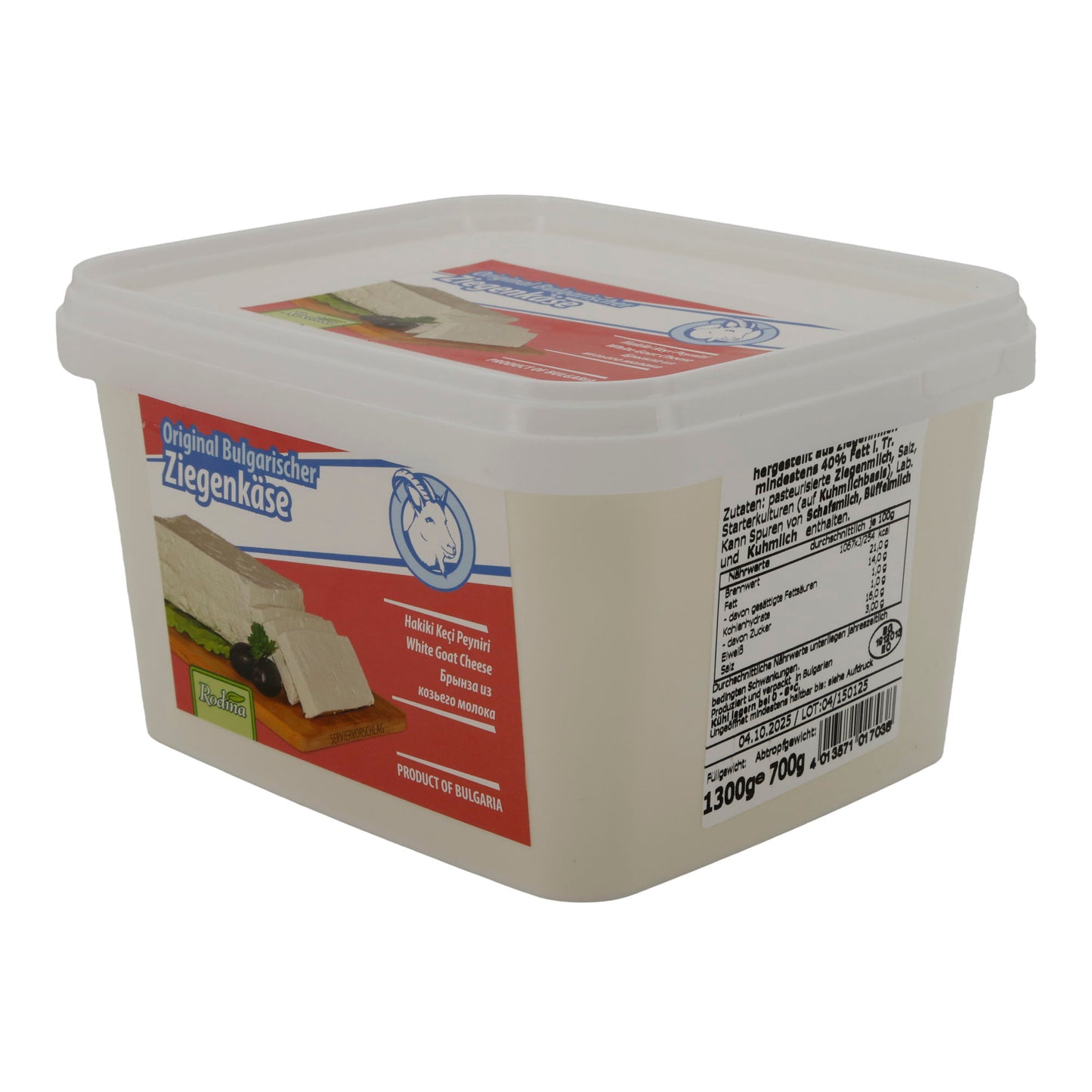 Weißkäse Rodina Original | Bulgarisch | Ziegenmilch | 1300 g