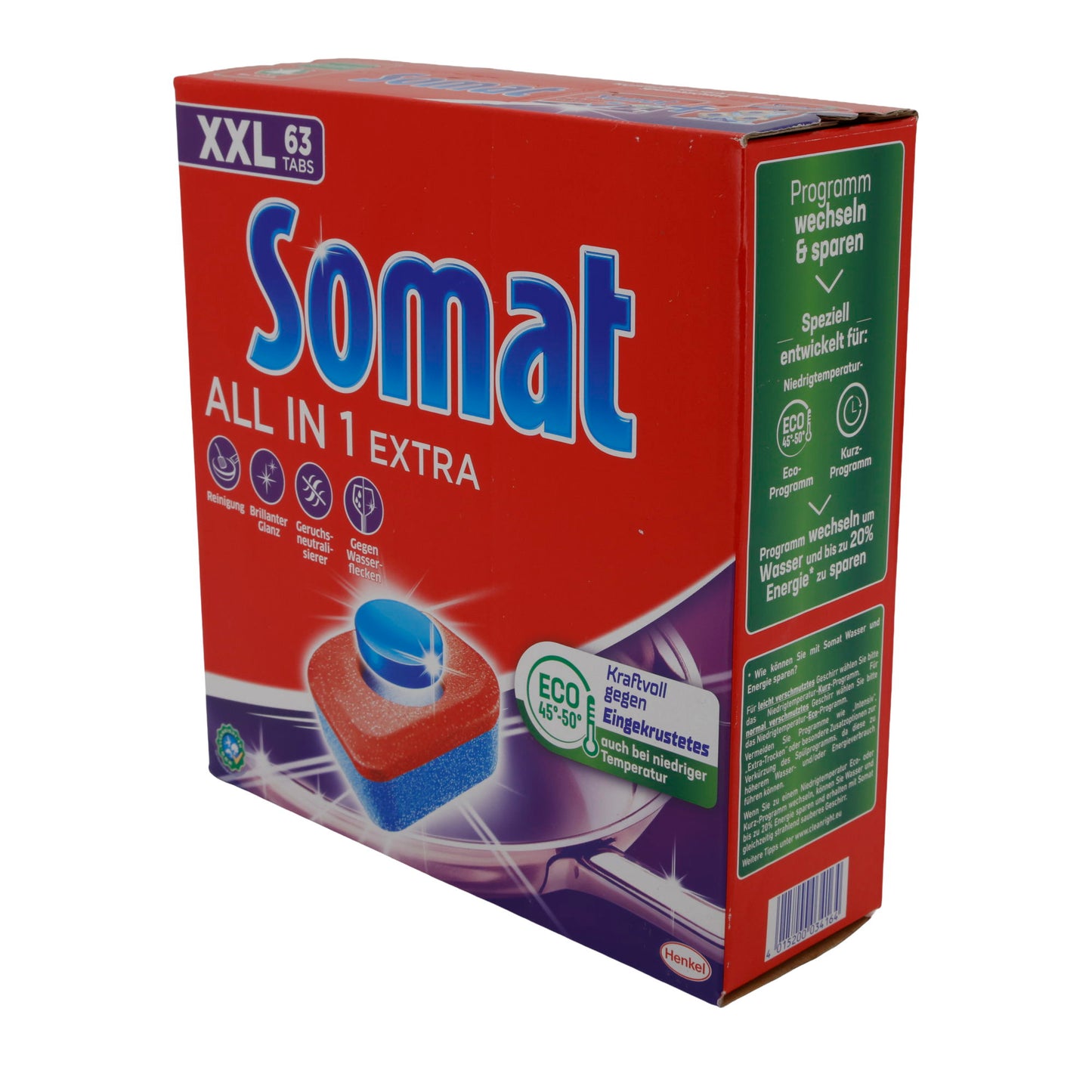 Geschirrspültabs Somat | All in 1 Extra | Kraftvoll gegen Eingebranntes | 63 Stück
