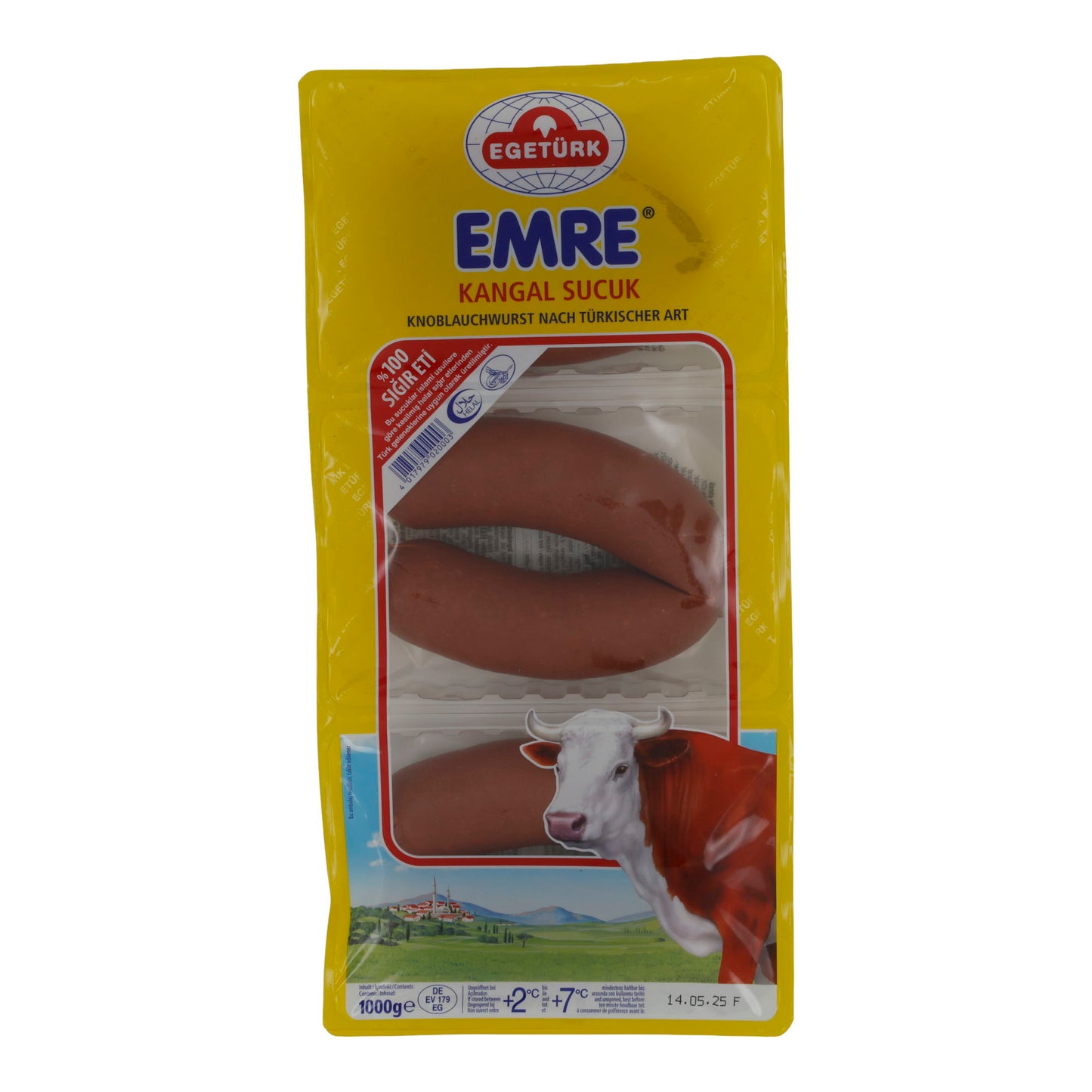 Salsiccia all'aglio Egetürk | Emre Kangal Sucuk | Turca, speziata | 1000g