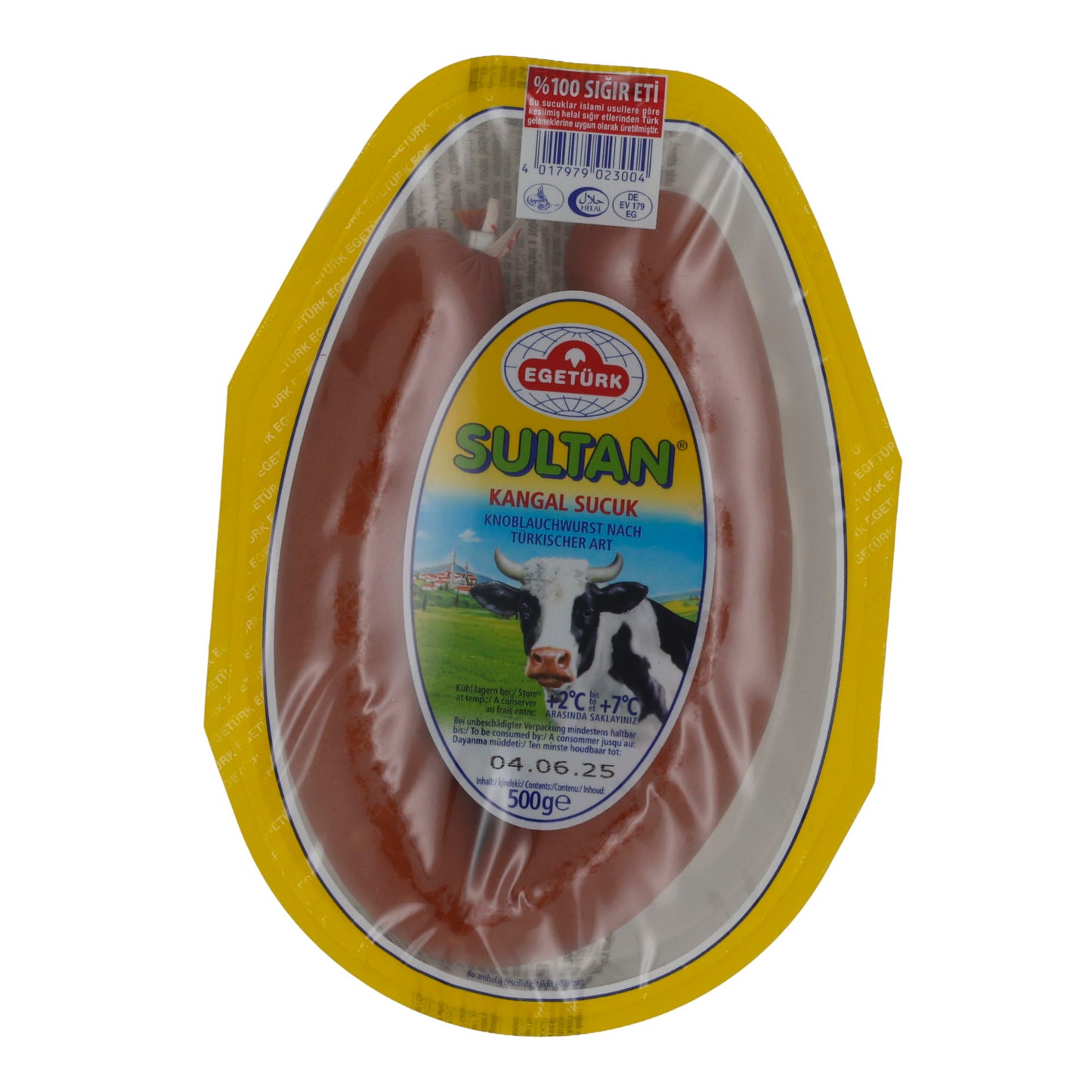 Knoblauchwurst Egetürk | Sultan Kangal Sucuk | Türkisch, halal | 500g
