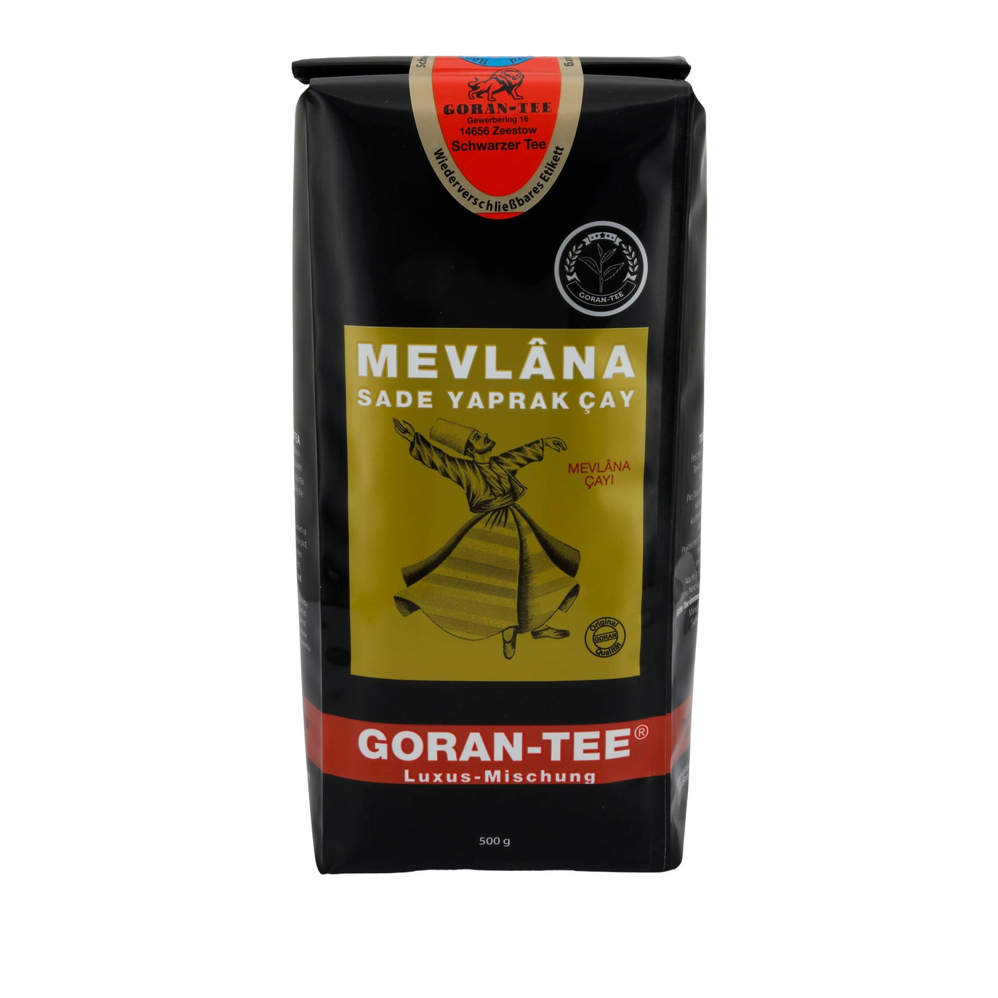 Luxus Tee Goran | Mevlana | Premium-Teemischung | Schwarzer Tee, erlesene Aromen | 500 g Packung