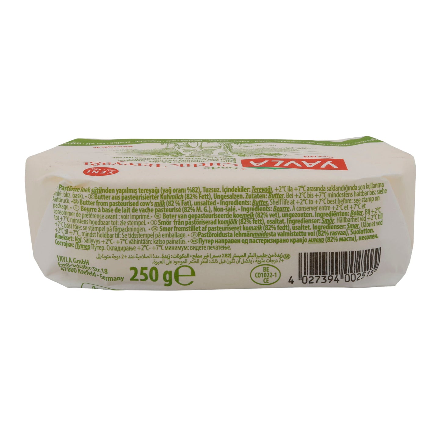 Butter Yayla | Ciftlik Tereyagi | Non salato, tradizionale | 250 g