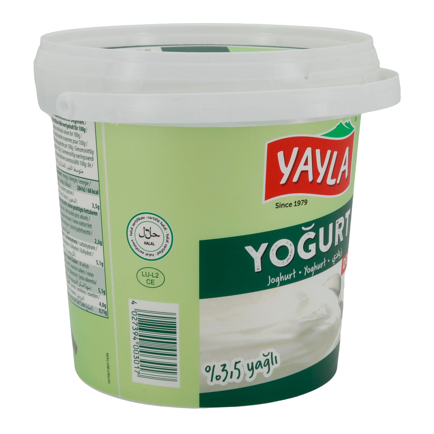 Yogurt Yayla Natural Yogurt | Yogurt | Creamy with 3.5% Fat | 1 kg