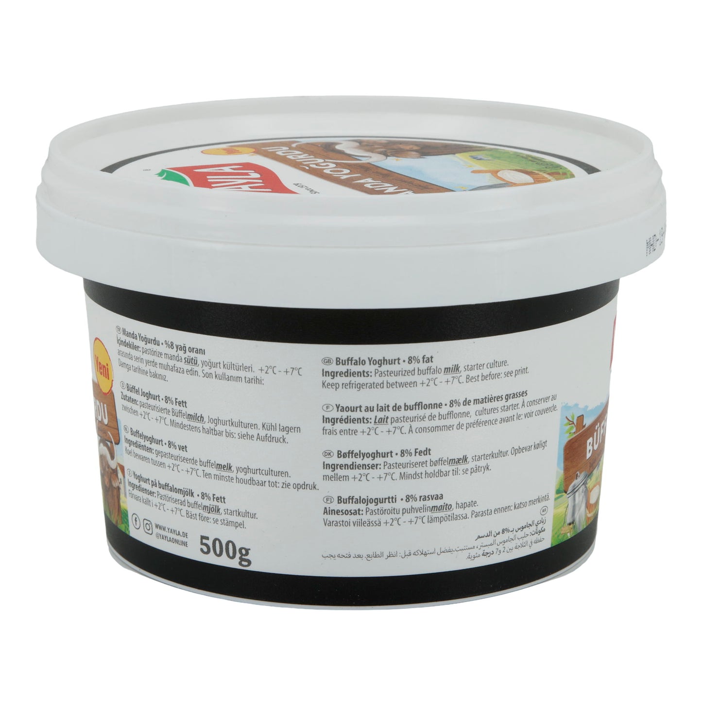 Yogurt Yayla Yogurt di Bufala | Yogurt | Tradizionale con 8% di grassi | 500 g