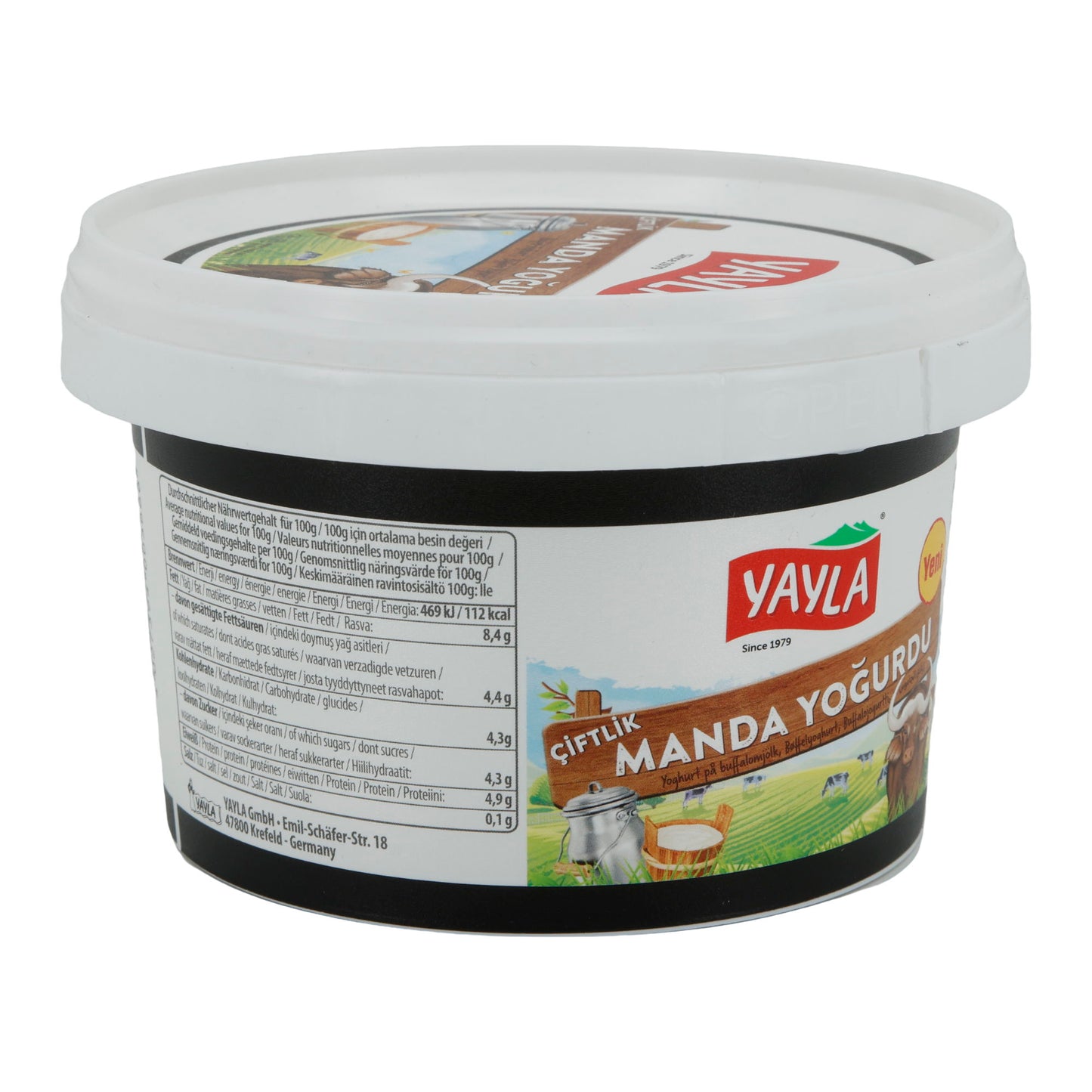 Yogurt Yayla Yogurt di Bufala | Yogurt | Tradizionale con 8% di grassi | 500 g