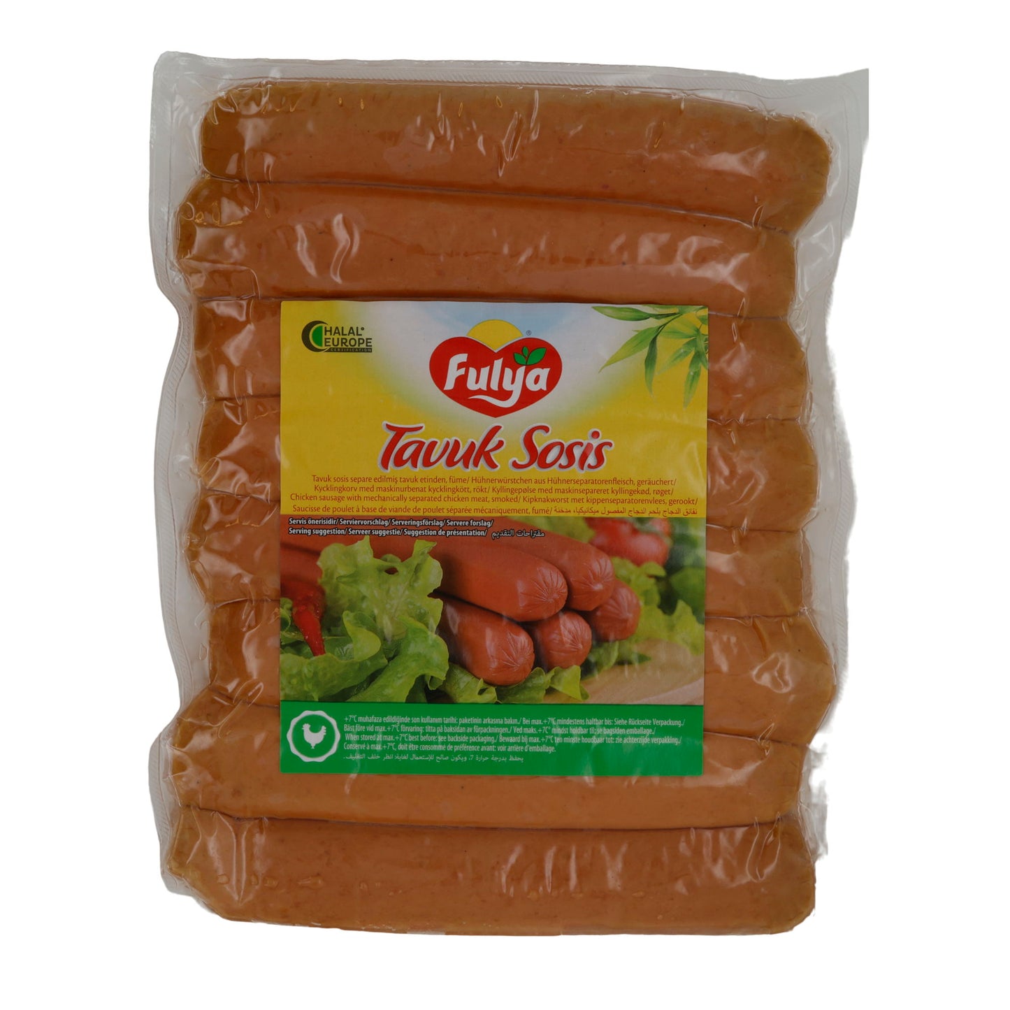 Würstchen Fulya | Tavuk Sosis | Halal, Hähnchen, vielseitig | 800 g