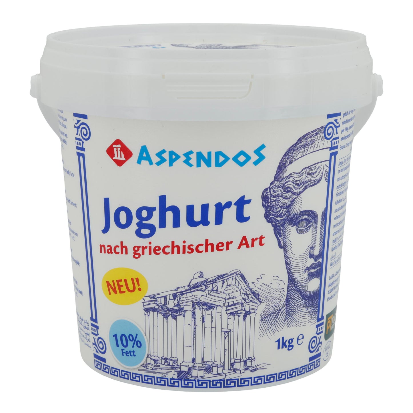 Yogurt Aspendos | Yogurt | Alla greca, cremoso con il 10% di grassi | 1 kg