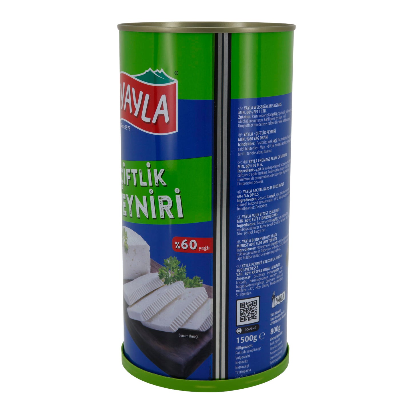 Hirtenkäse Yayla Fromage blanc | Fromage blanc en saumure | Fromage de berger turc avec 60 % de matière grasse sur extrait sec | 1500 g