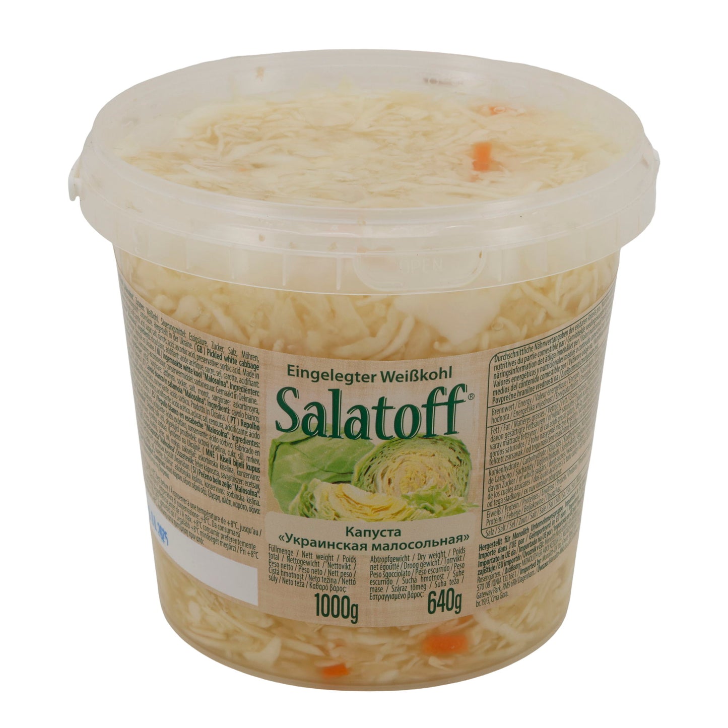 Salatoff sottaceto | Insalata | Cavolo bianco | 1000 g