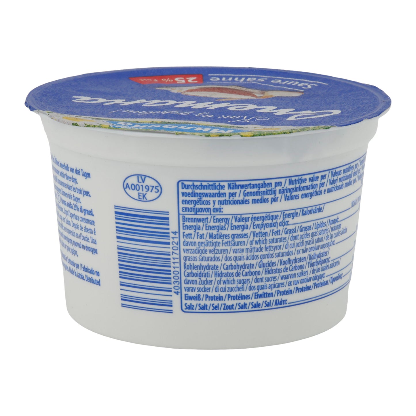 Sauerrahm Milochka Saure Sahne | Sauerrahm | Cremig mit 25% Fett | 200 g