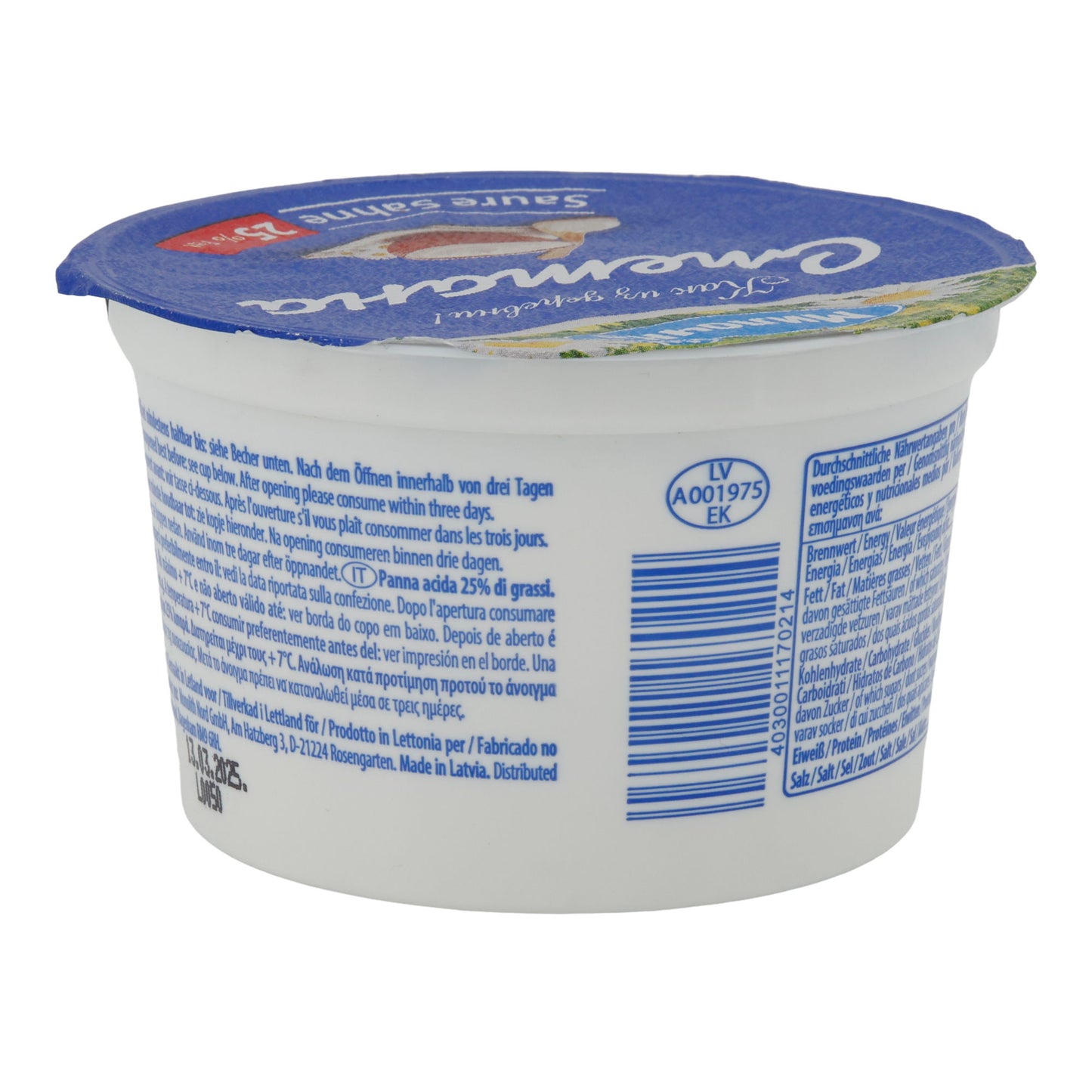 Sauerrahm Milochka Saure Sahne | Sauerrahm | Cremig mit 25% Fett | 200 g