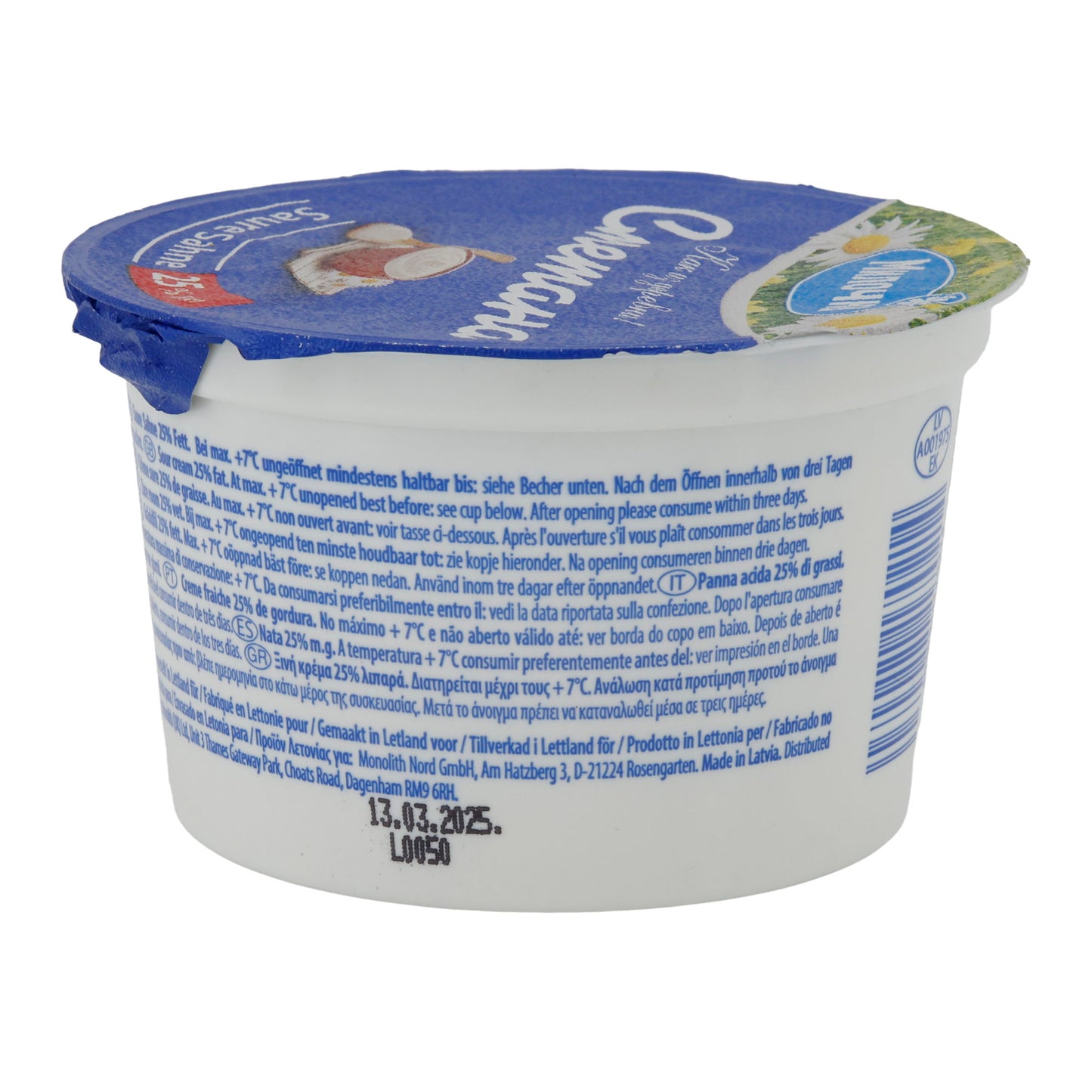 Sauerrahm Milochka Saure Sahne | Sauerrahm | Cremig mit 25% Fett | 200 g
