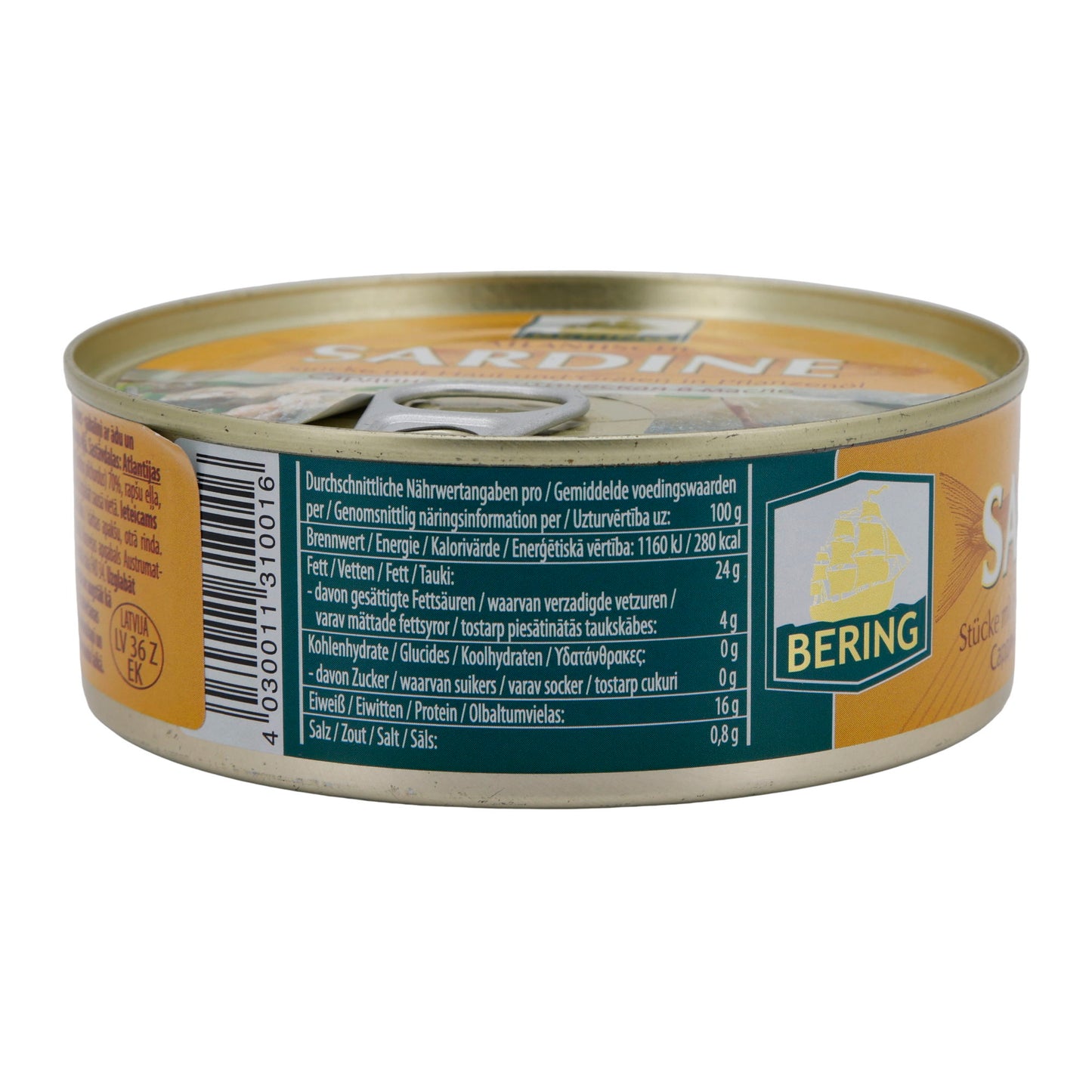 Bering Atlantic Sardines in Vegetable Oil 240 g – Tender & Aromatic