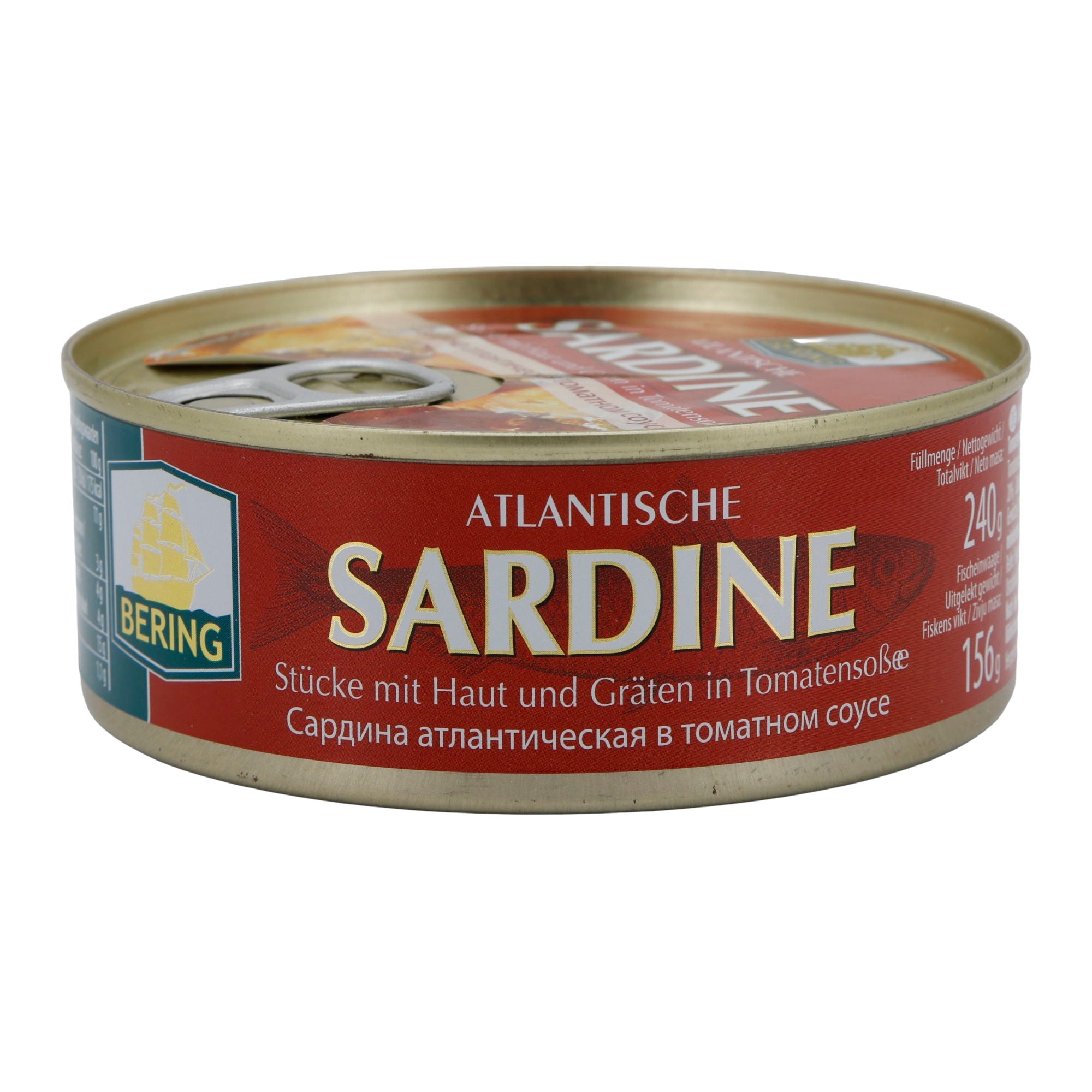 Sardinen Bering | Atlantisch, in Tomatensoße | Würzig & herzhaft | 240 g BERING