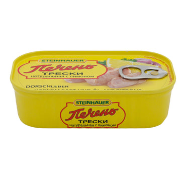 Dorschleber Steinhauer | Fisch | In eigenem Saft & Öl mit Zitrone | 120 g