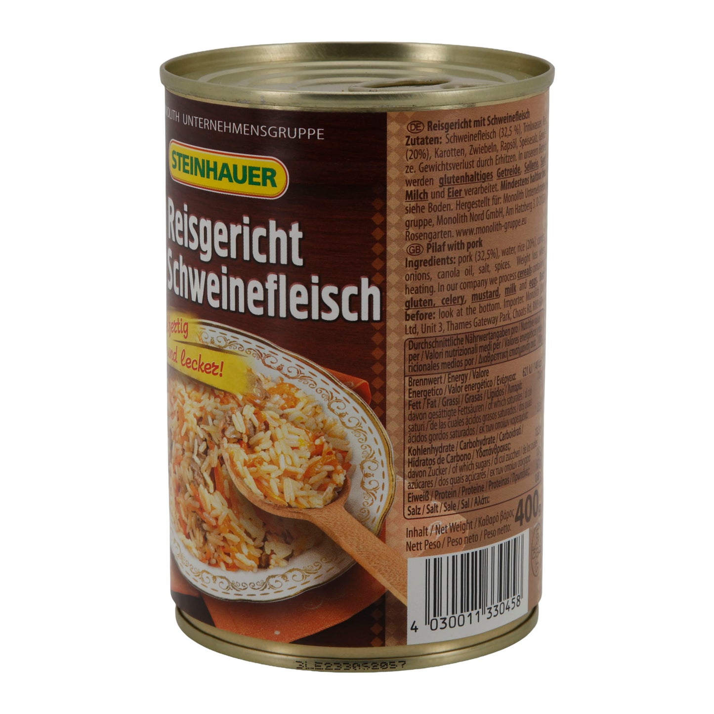 Reisgericht Steinhauer | met varkensvlees | kant-en-klaar | 400 g blik