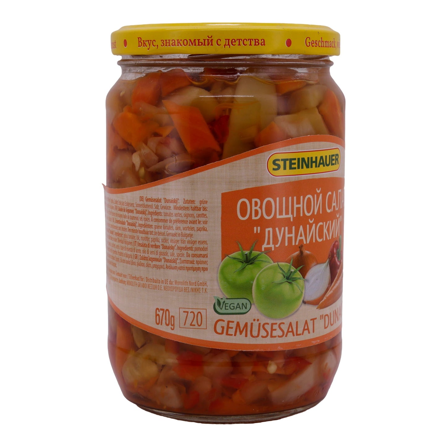 Gemüsesalat Steinhauer | „Dunaiskij“ Salat | Vegan, ausgewogene Würze | 720 g