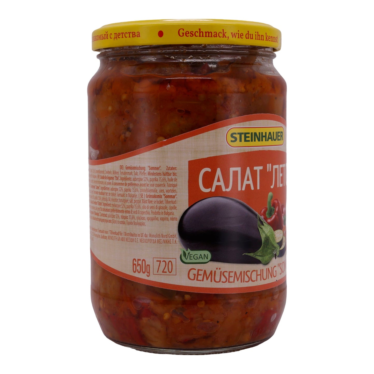 Gemüsezubereitung Steinhauer | „Sommer“ Gemüsemischung | Vegan, tafelfertig | 650 g - Taste Your World