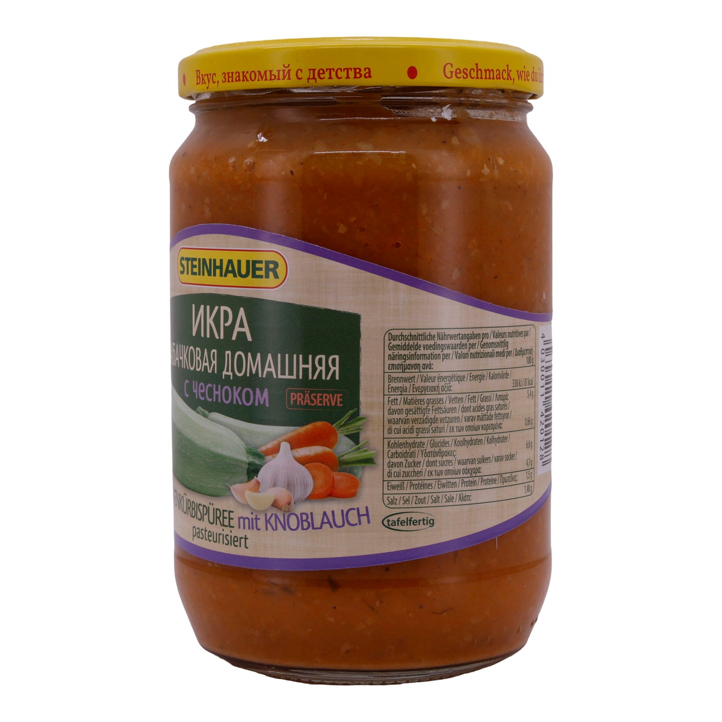 Groentepuree Steinhauer | Meloenpompoenpuree | Met knoflook | 680 g