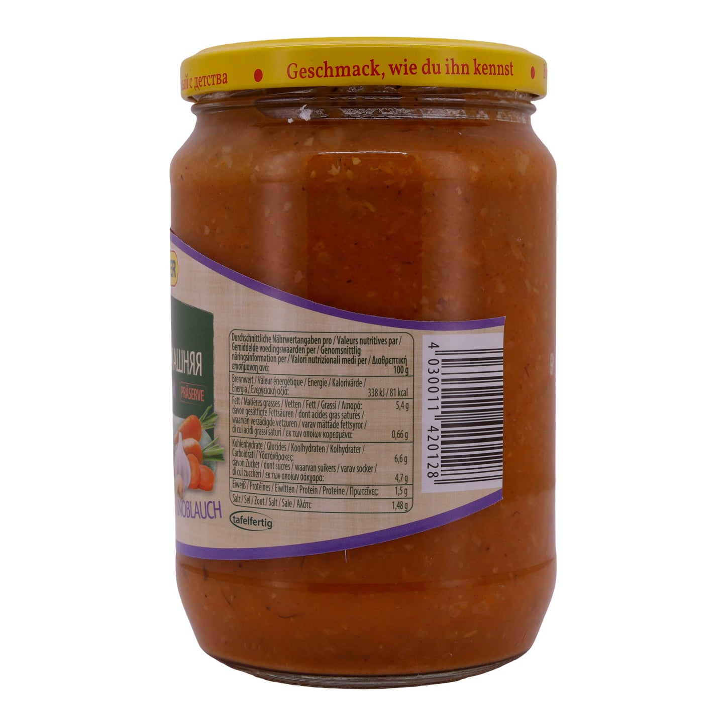Groentepuree Steinhauer | Meloenpompoenpuree | Met knoflook | 680 g