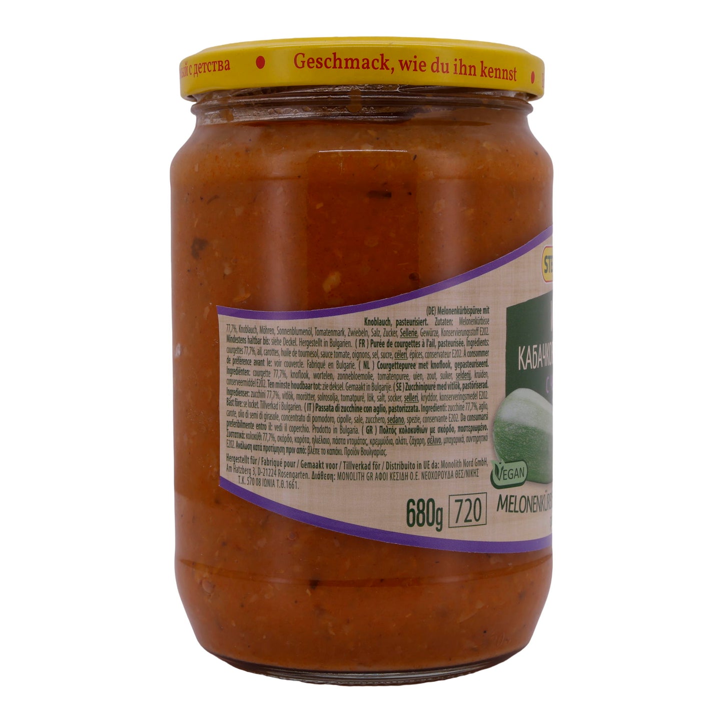 Groentepuree Steinhauer | Meloenpompoenpuree | Met knoflook | 680 g
