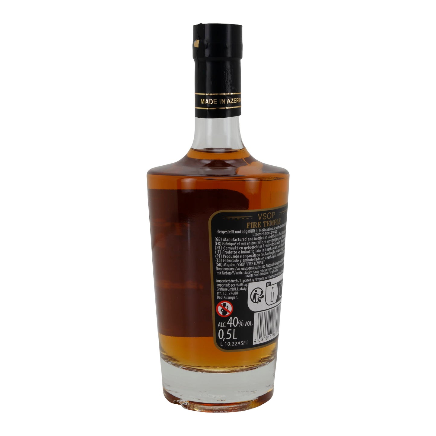 VSOP Brandy aus Aserbaidschan Baku Magic Fire Temple | Alkohol | 1 l Flasche