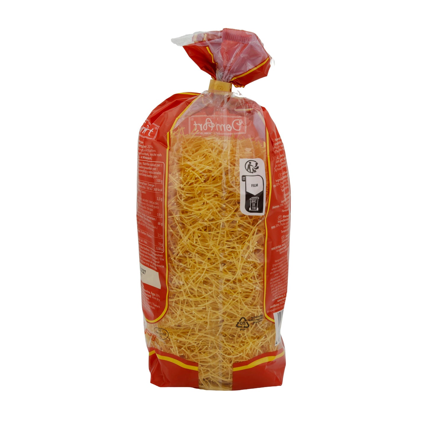 Fadennudeln DomArt | Traditionele eiernudels | Van harde tarwegries | 500 g