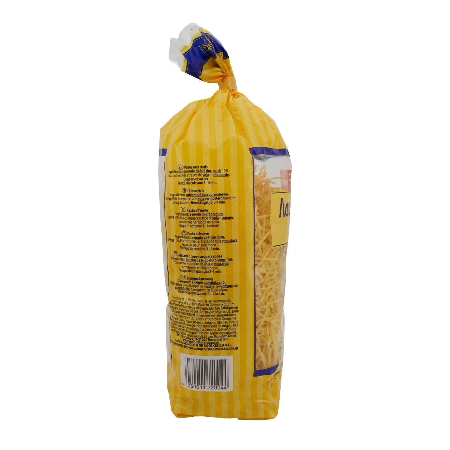 Nudeln DomArt | Soepnoedel | Fijne eiernoedels van harde tarwegries | 500 g