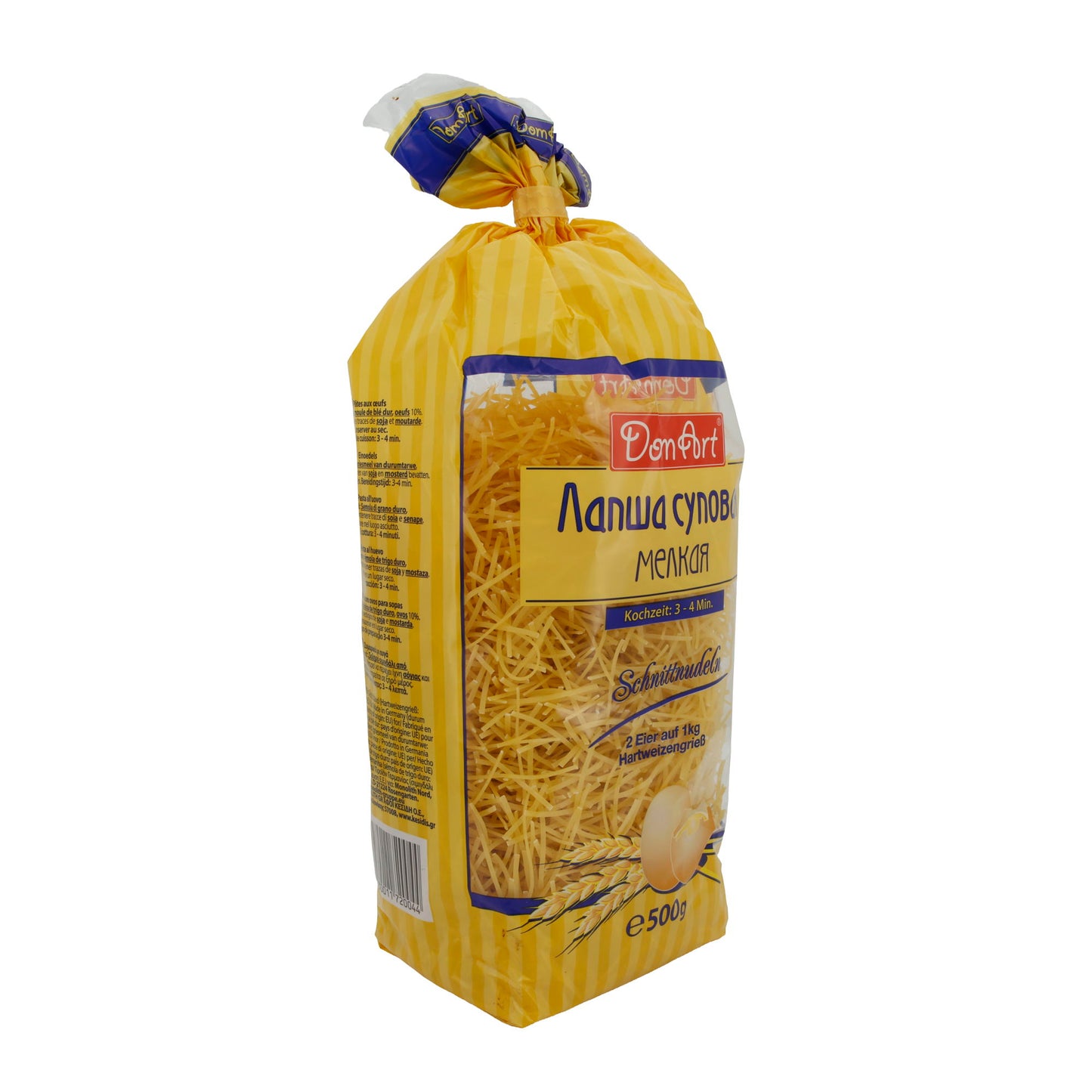 Nudeln DomArt | Soepnoedel | Fijne eiernoedels van harde tarwegries | 500 g