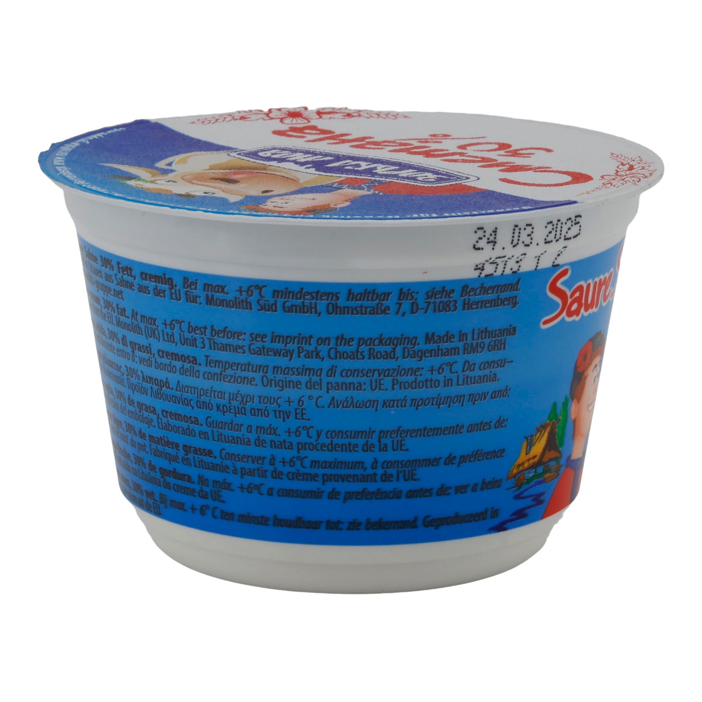 Saure Sahne | Saure Sahne 30 % Fett | Cremig und vielseitig | 200 g Becher