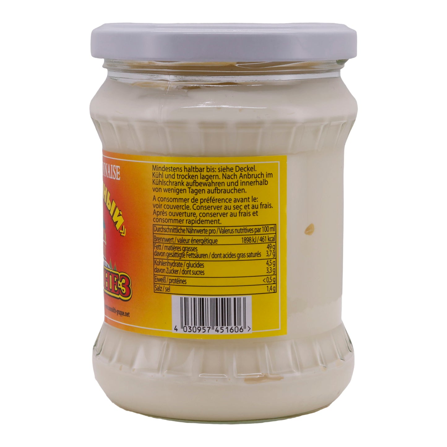 Salademayonaise Stolitschnij | Mayonaise in een pot | Romig, klassiek | 410 ml