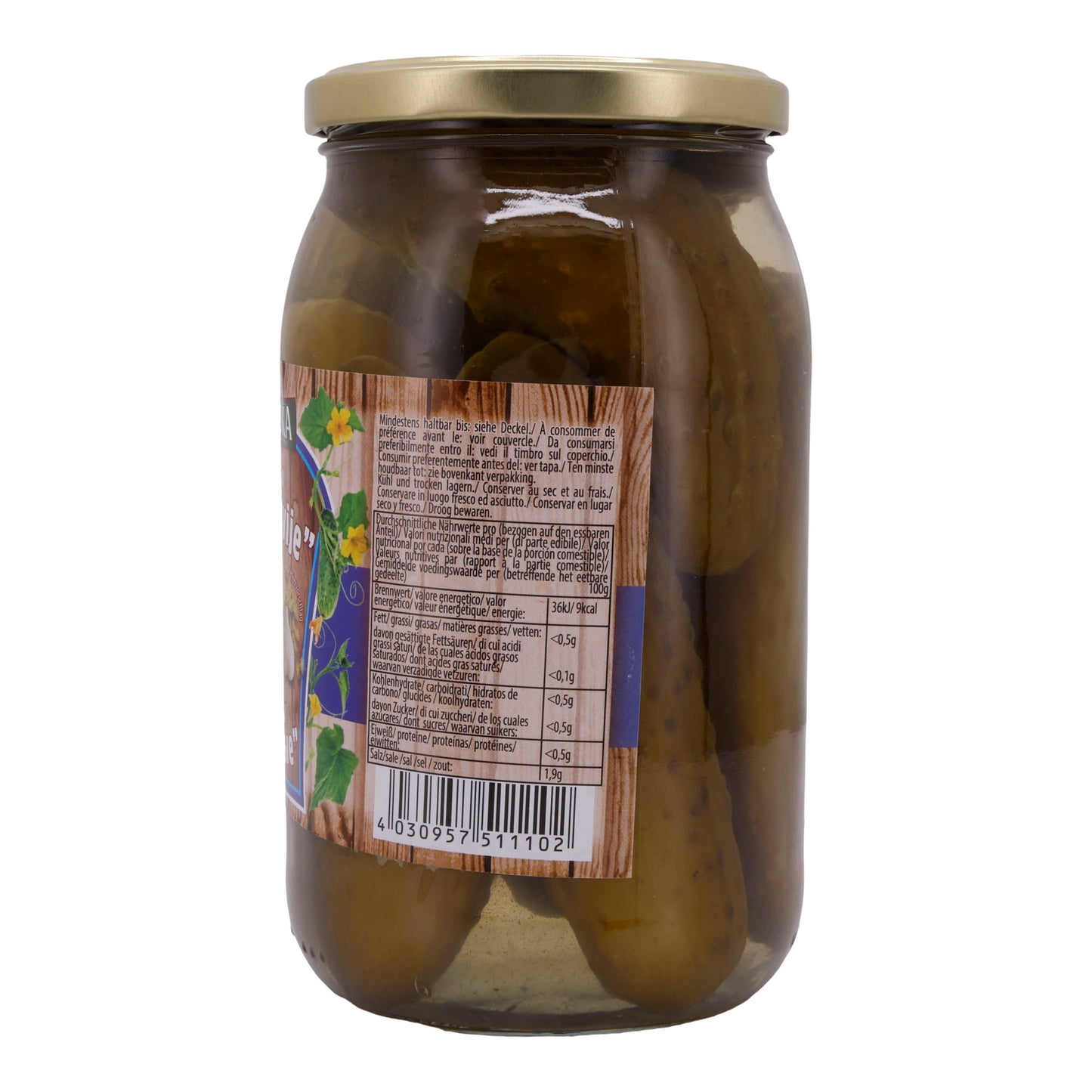 Cetrioli Zakuska | Botchkovije | Tradizionalmente sottaceto | 830g (520g peso sgocciolato)