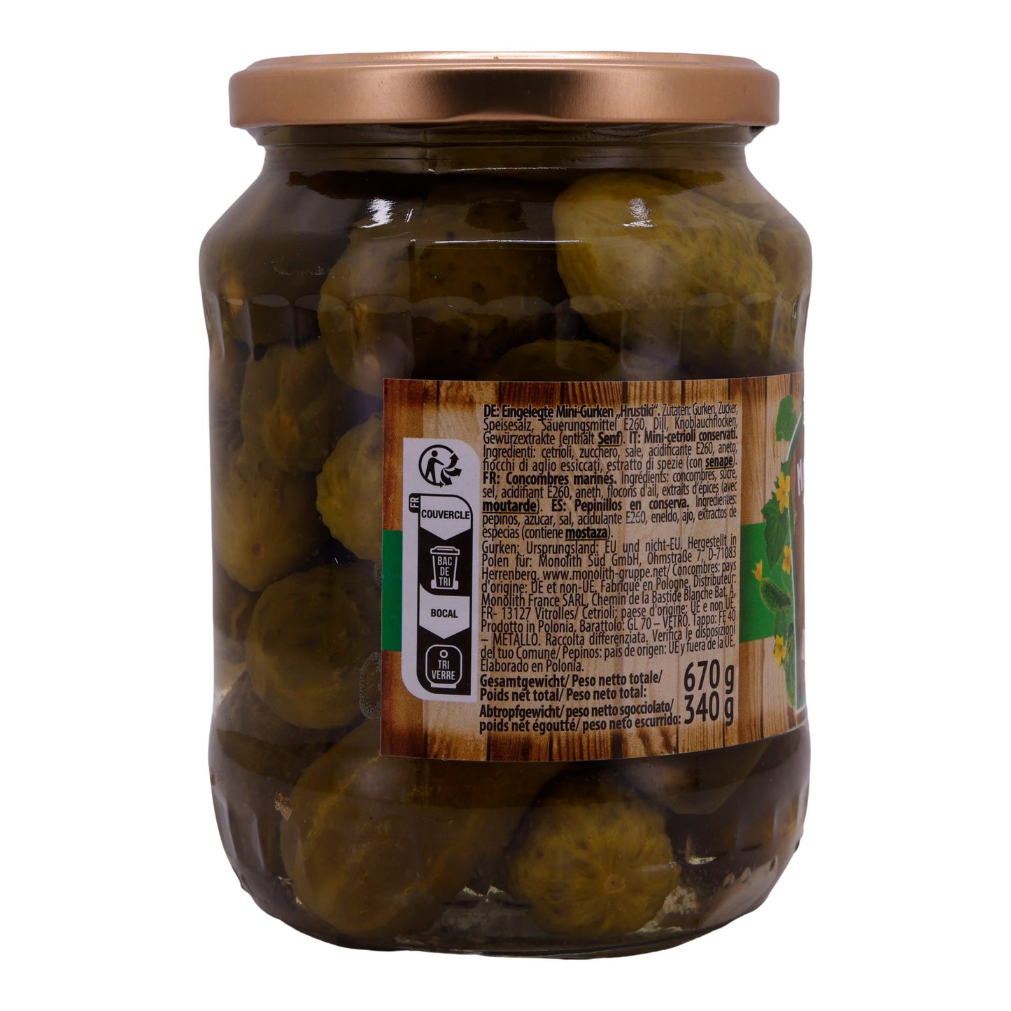 Gurken Zakoska | Mini-Gurken Hrustiki | Knapperig, fijn gekruid | 670g