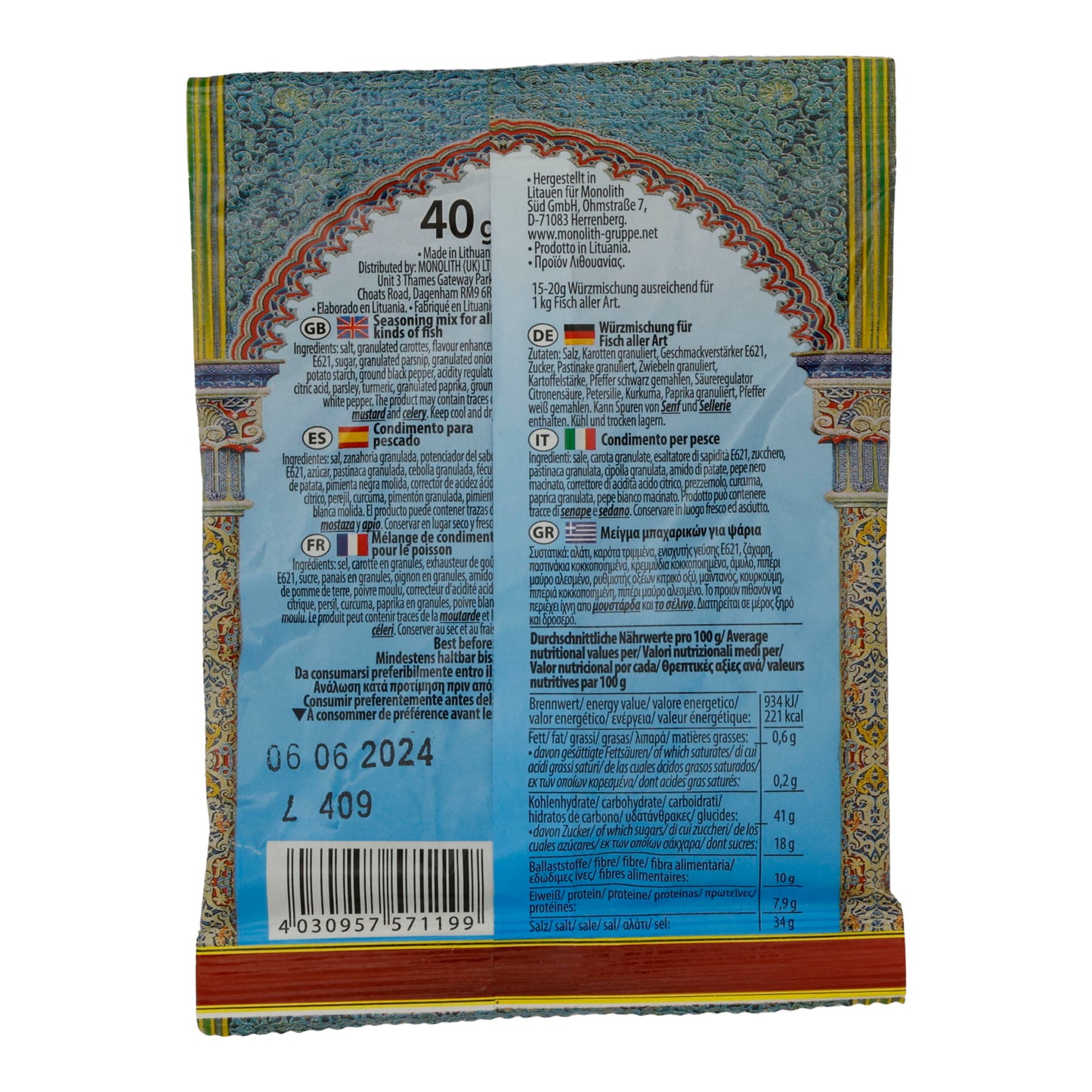 Würzmischung | Für Fisch | Aromatisch | 40 g