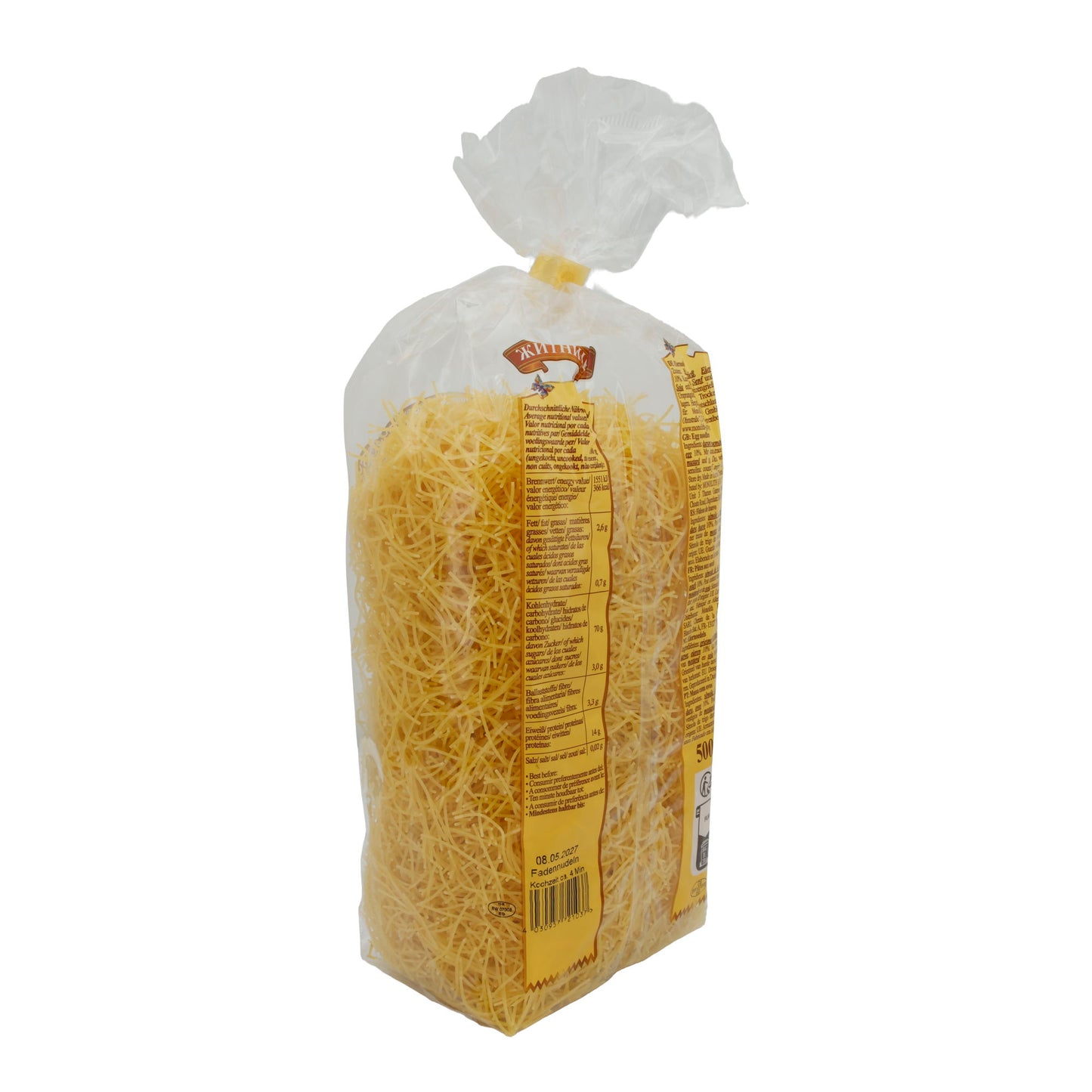 Eiernudeln DomArt | Traditionele Fadennudeln | Van harde tarwegries en eieren | 500 g