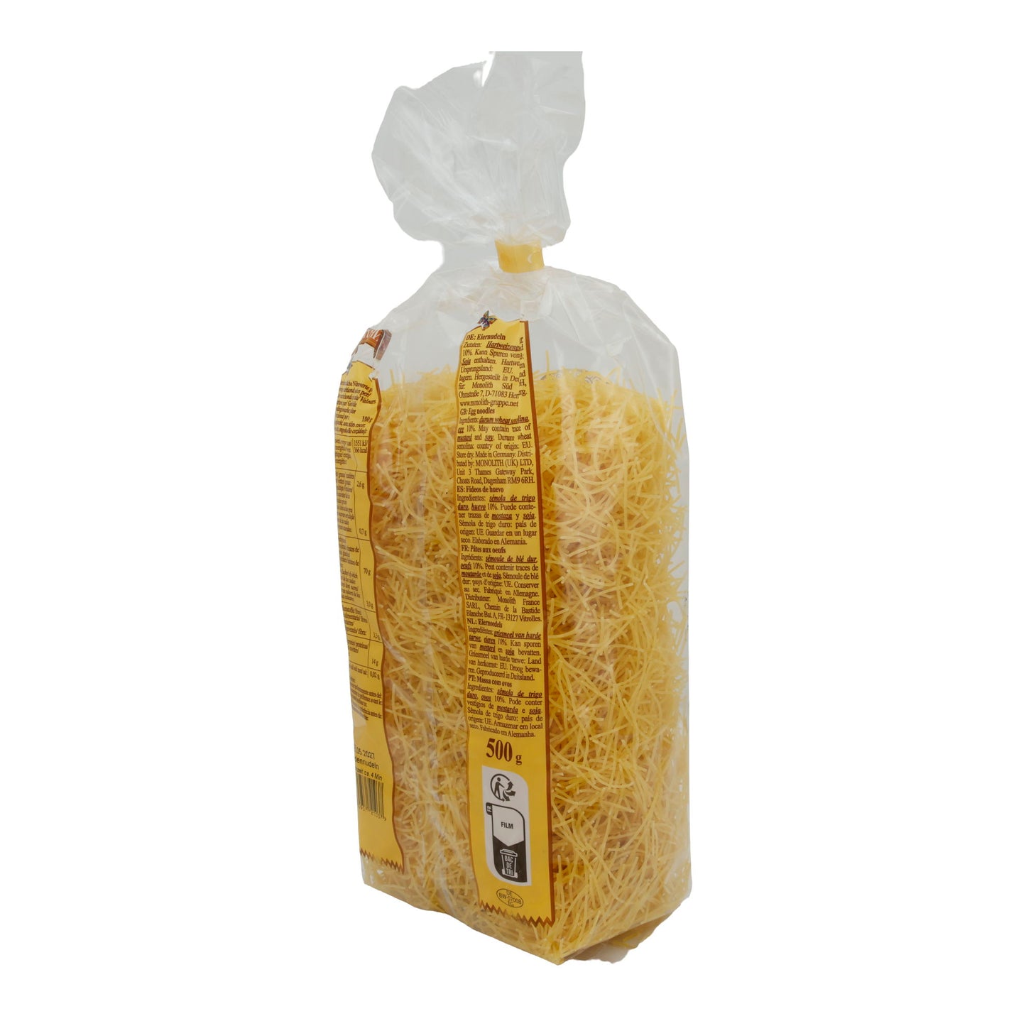 Eiernudeln DomArt | Traditionele Fadennudeln | Van harde tarwegries en eieren | 500 g