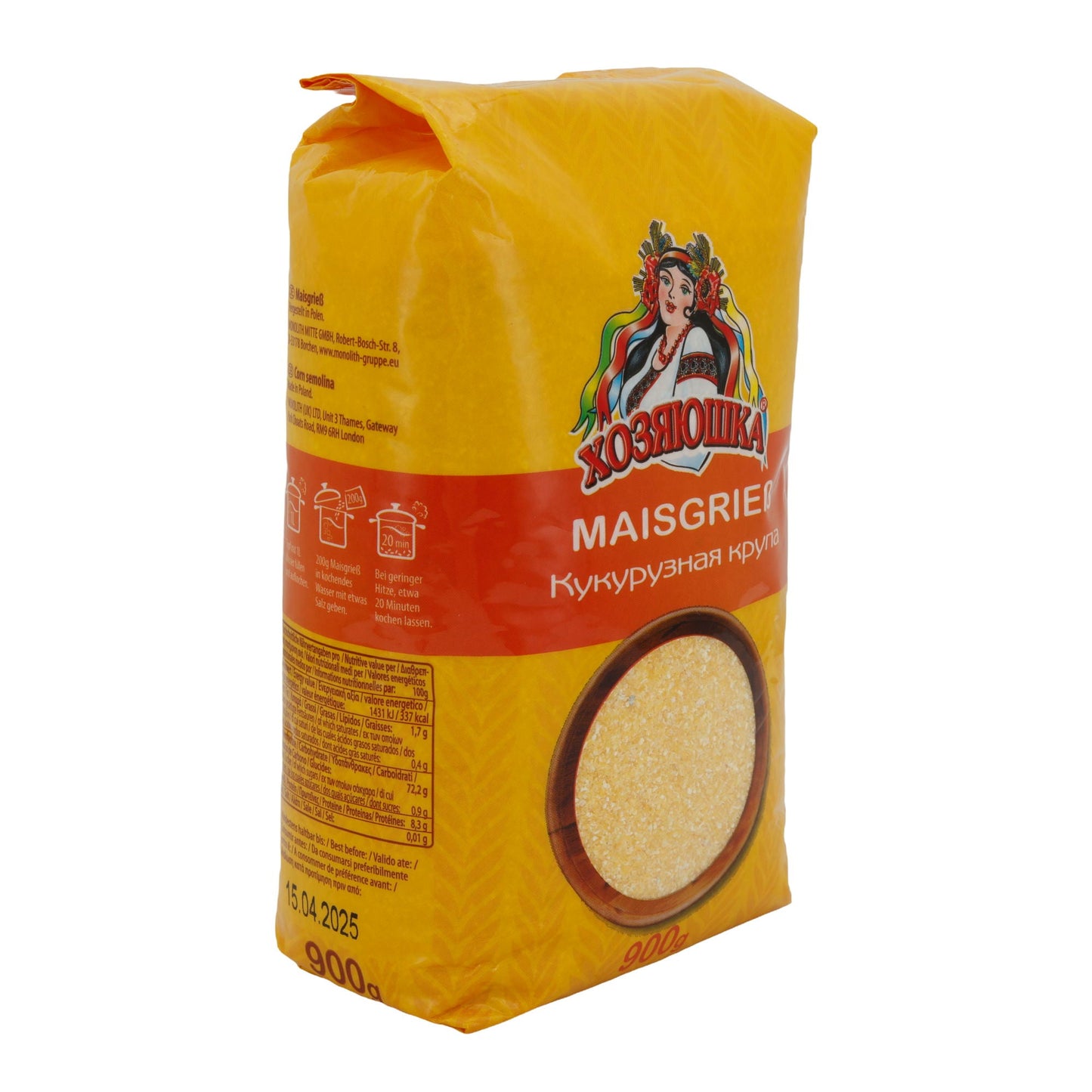 Maisgrieß Premium | Perfekte Wahl | Für vielfältige und schmackhafte Gerichte | 900 g MM HOSYAUSHKA