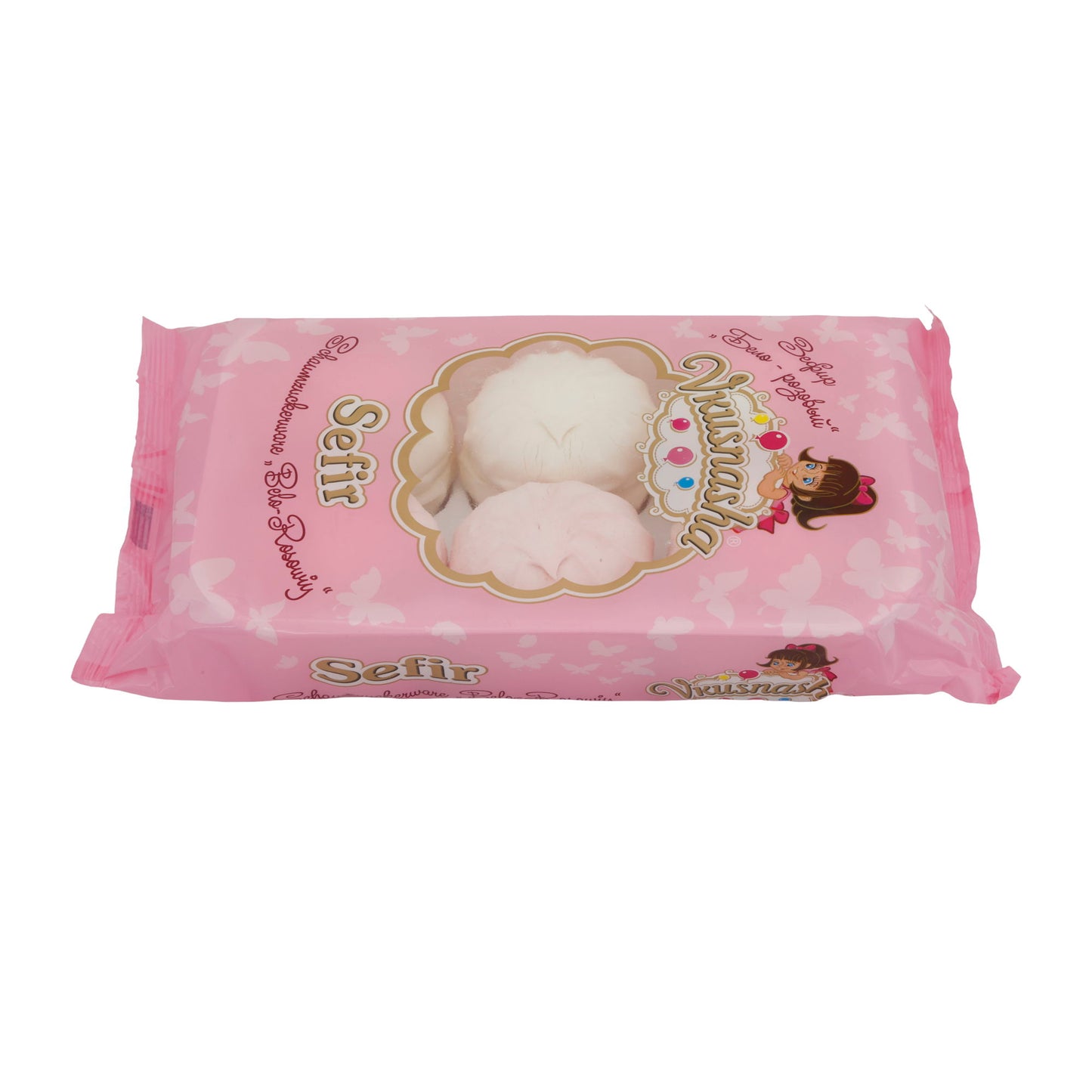 Schaumzuckerware Vkusnasha | Sefir | Bianco-rosa, dolce delizia | 350 g
