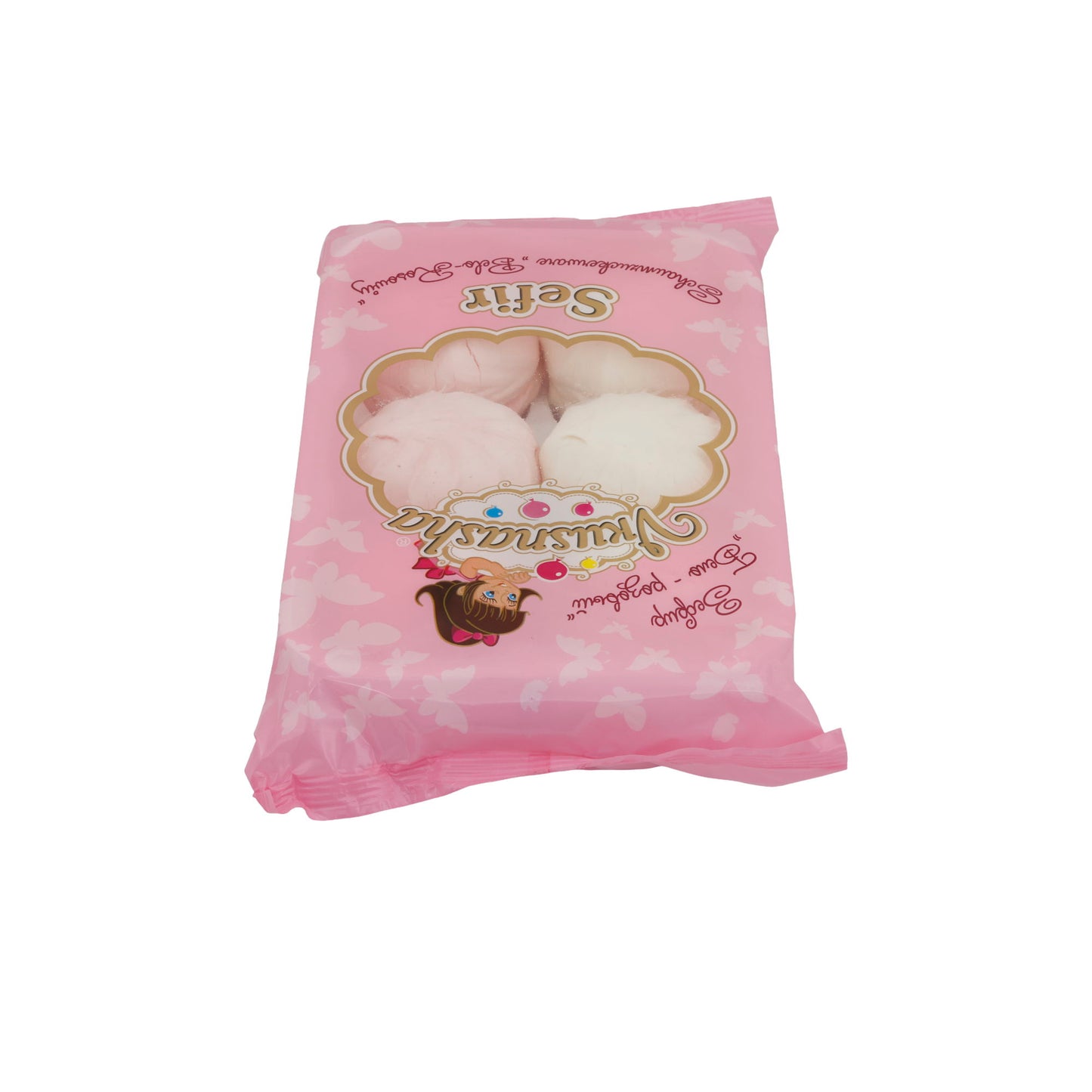 Schaumzuckerware Vkusnasha | Sefir | Bianco-rosa, dolce delizia | 350 g