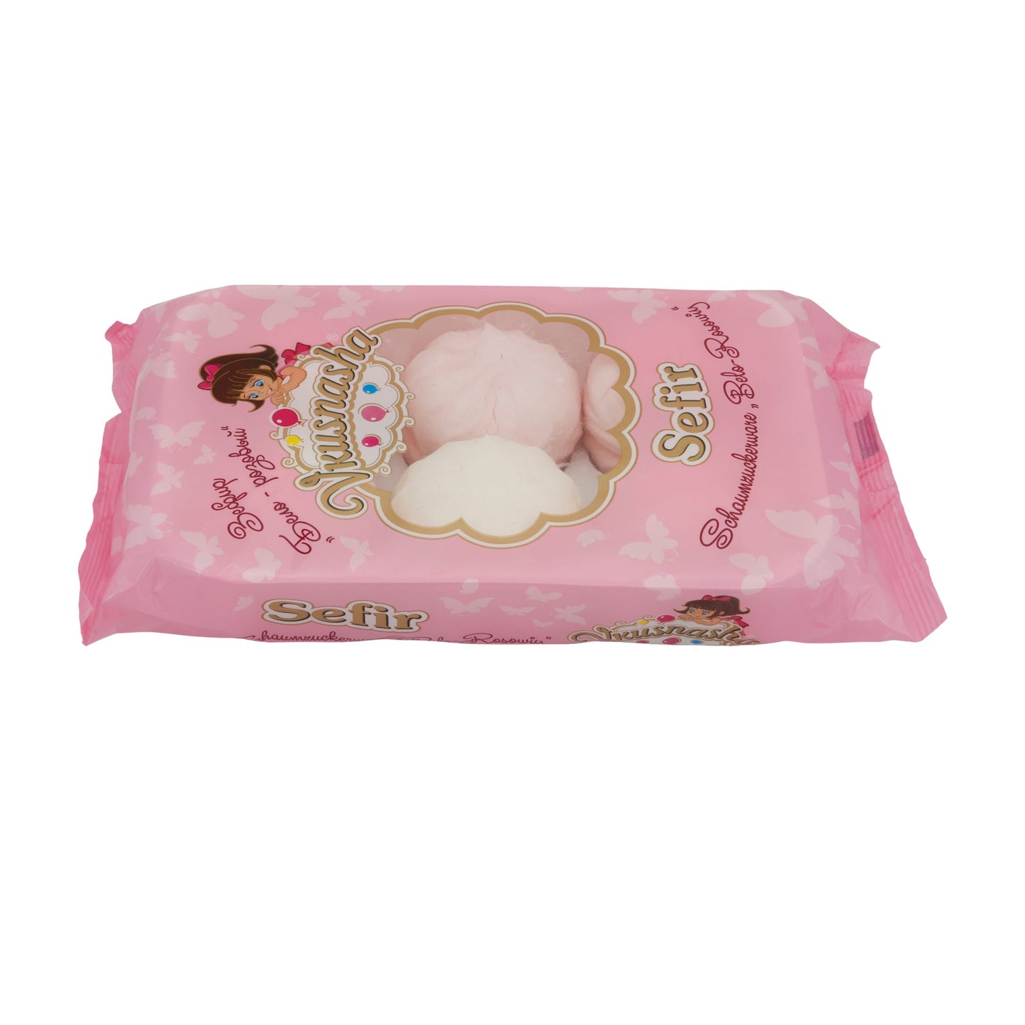 Schaumzuckerware Vkusnasha | Sefir | Bianco-rosa, dolce delizia | 350 g