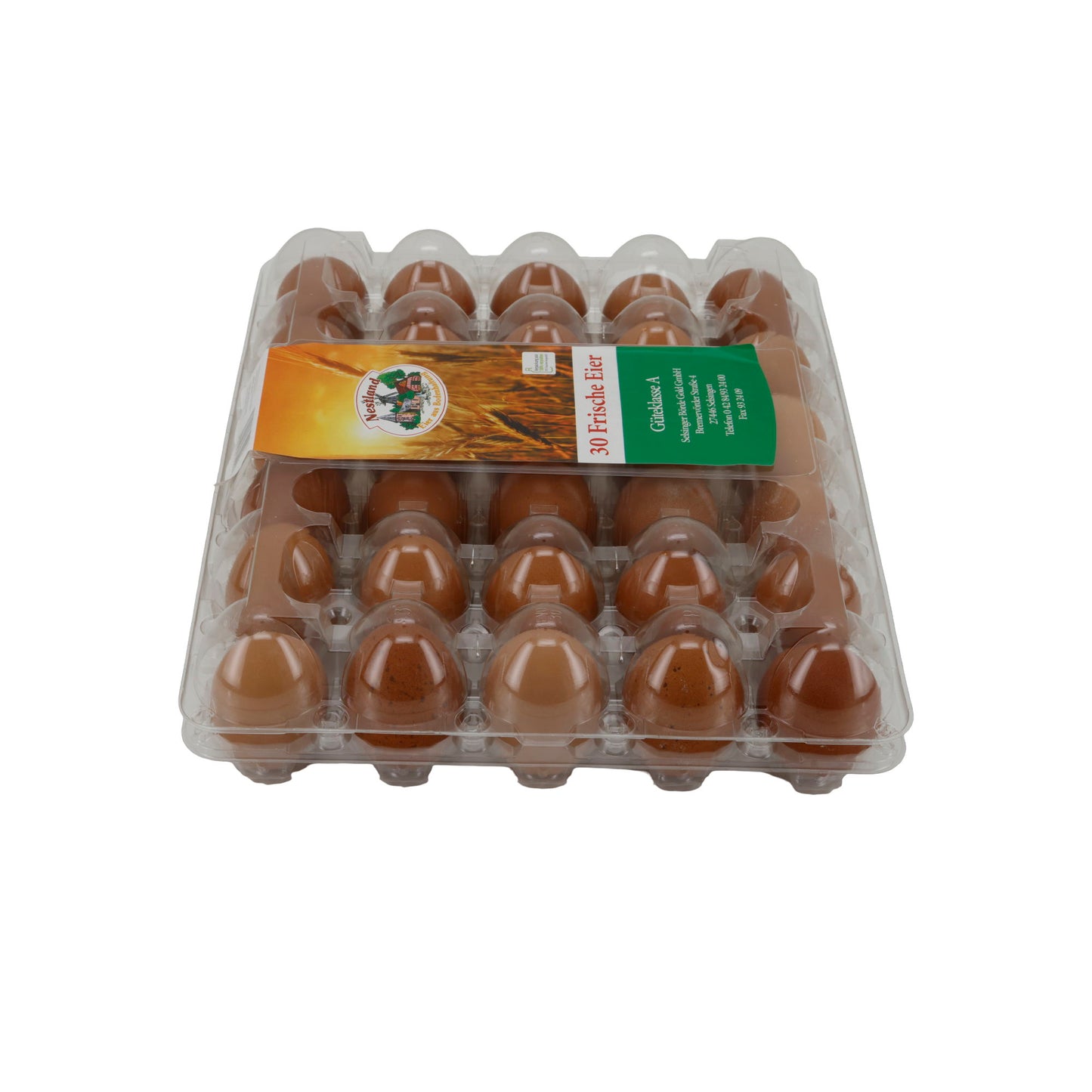 Frische Eier Nestland | Güteklasse A | Aus Bodenhaltung | 30 Stück